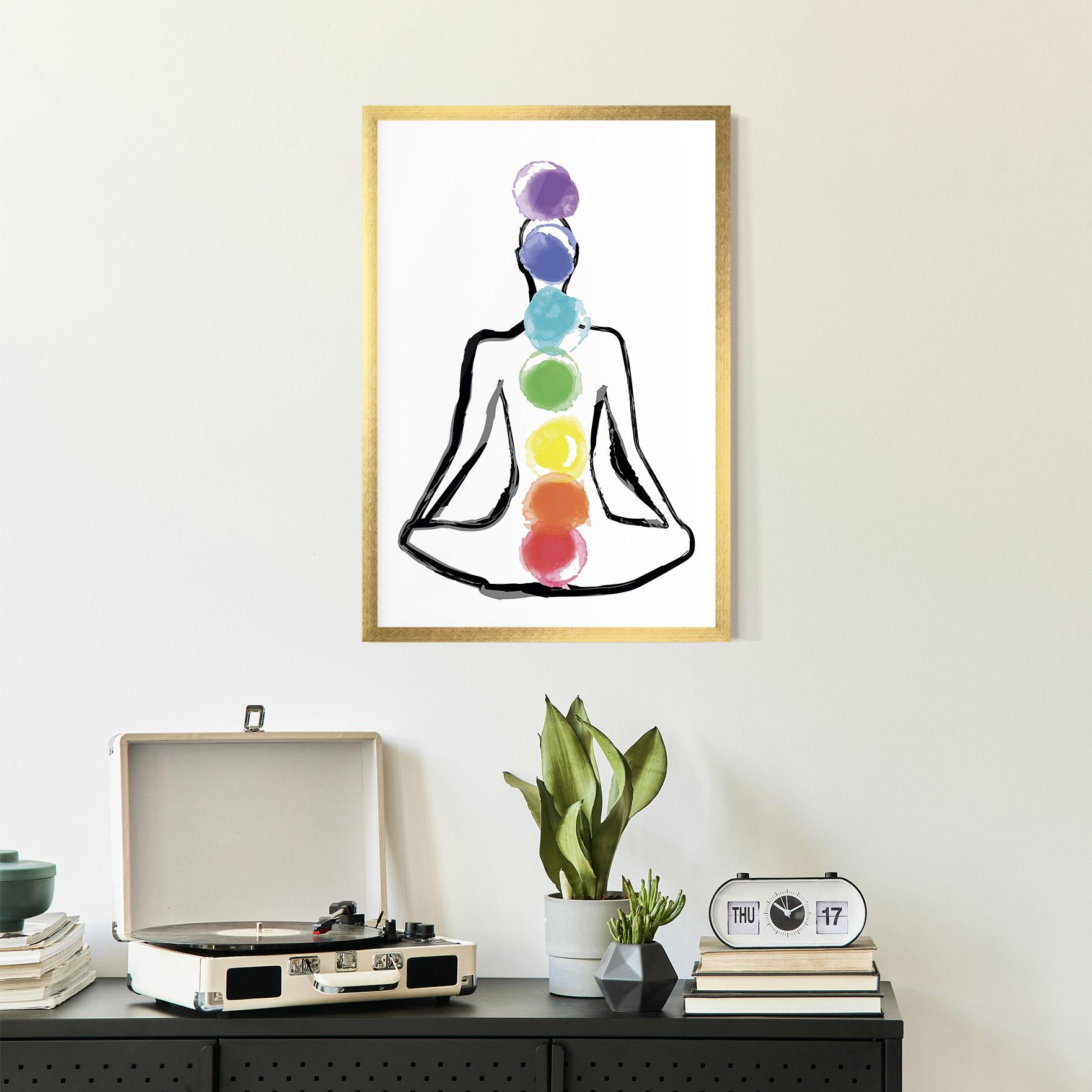 Keretezett Poszter Yoga Color mockup 2