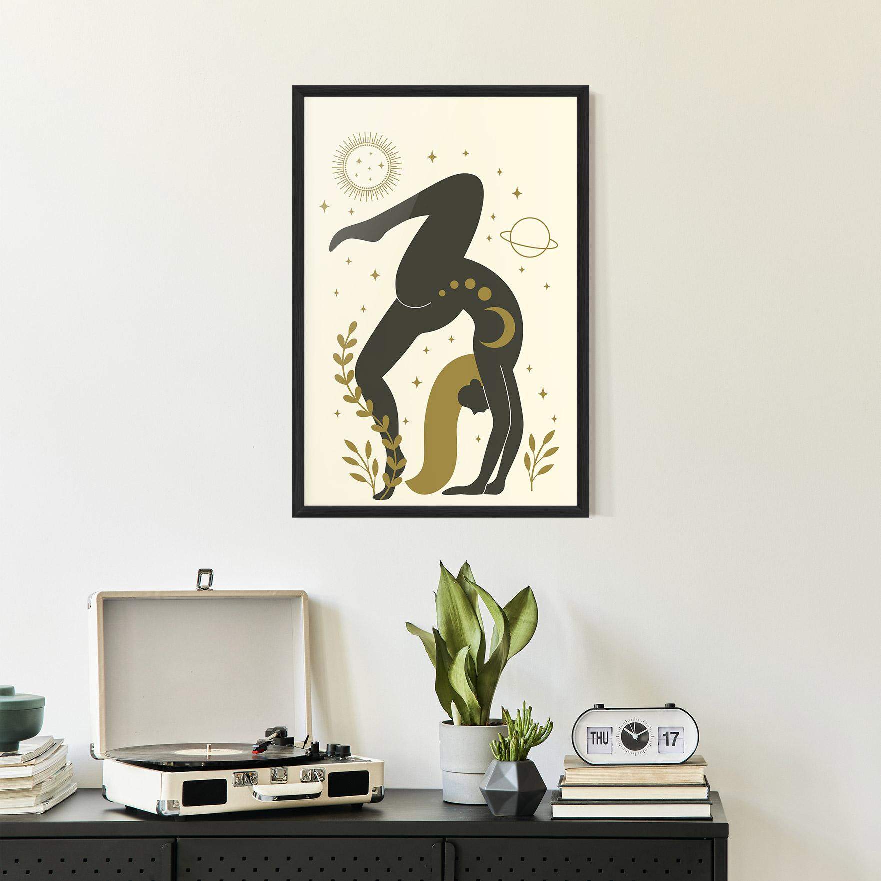 Keretezett Poszter Yoga Sun Pose mockup 2