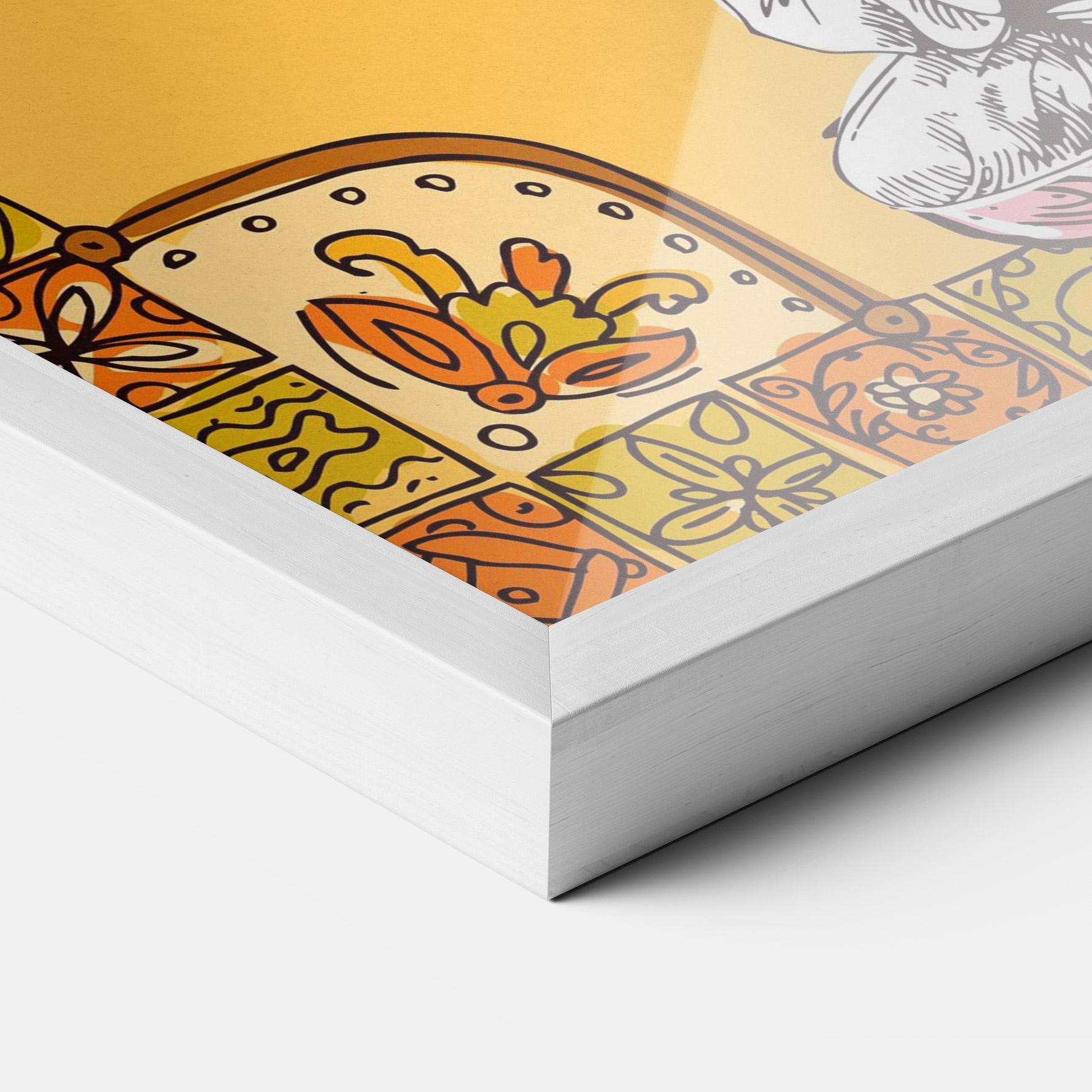 Keretezett Poszter Meditation Three mockup 3