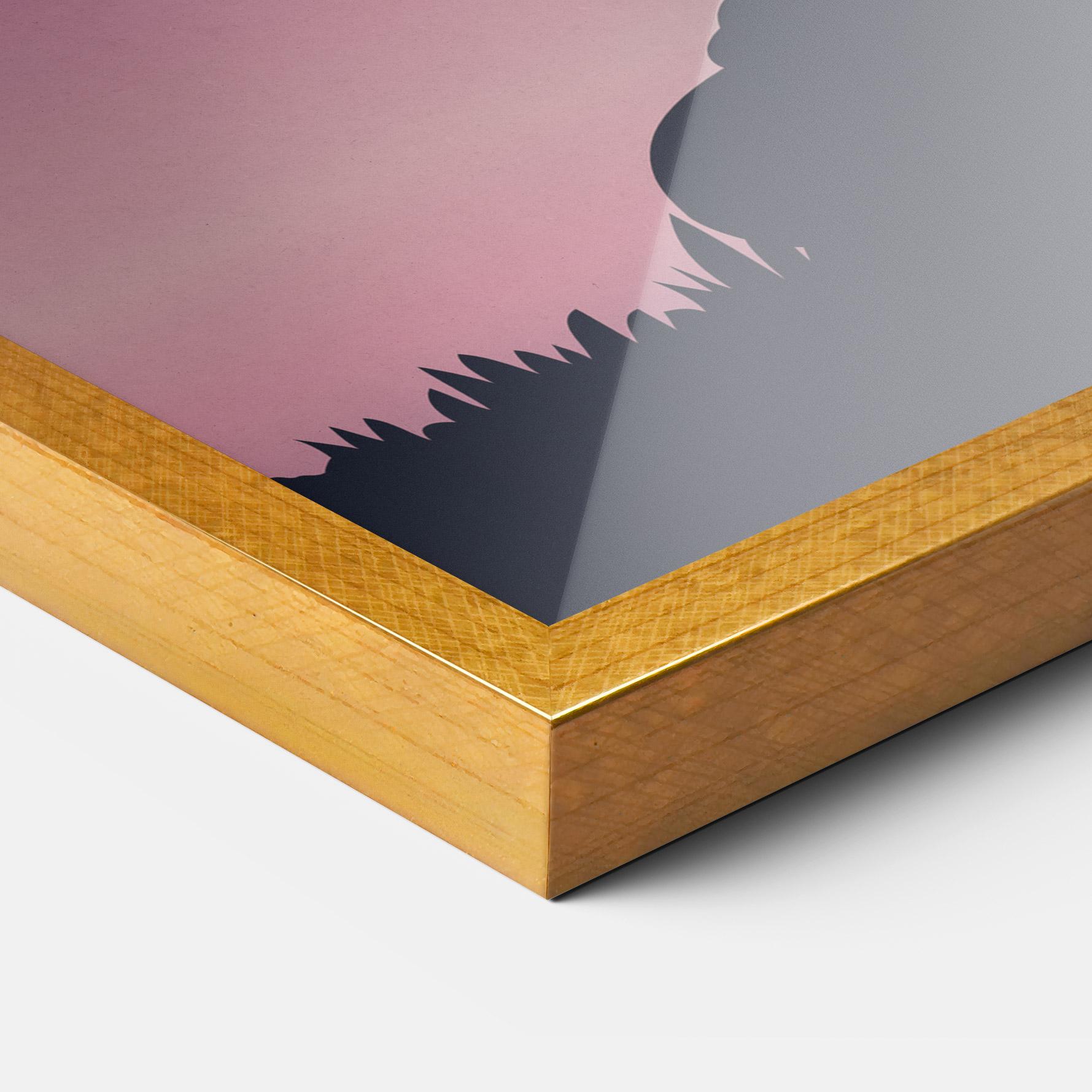 Keretezett Poszter Yoga Purple Sky mockup 3