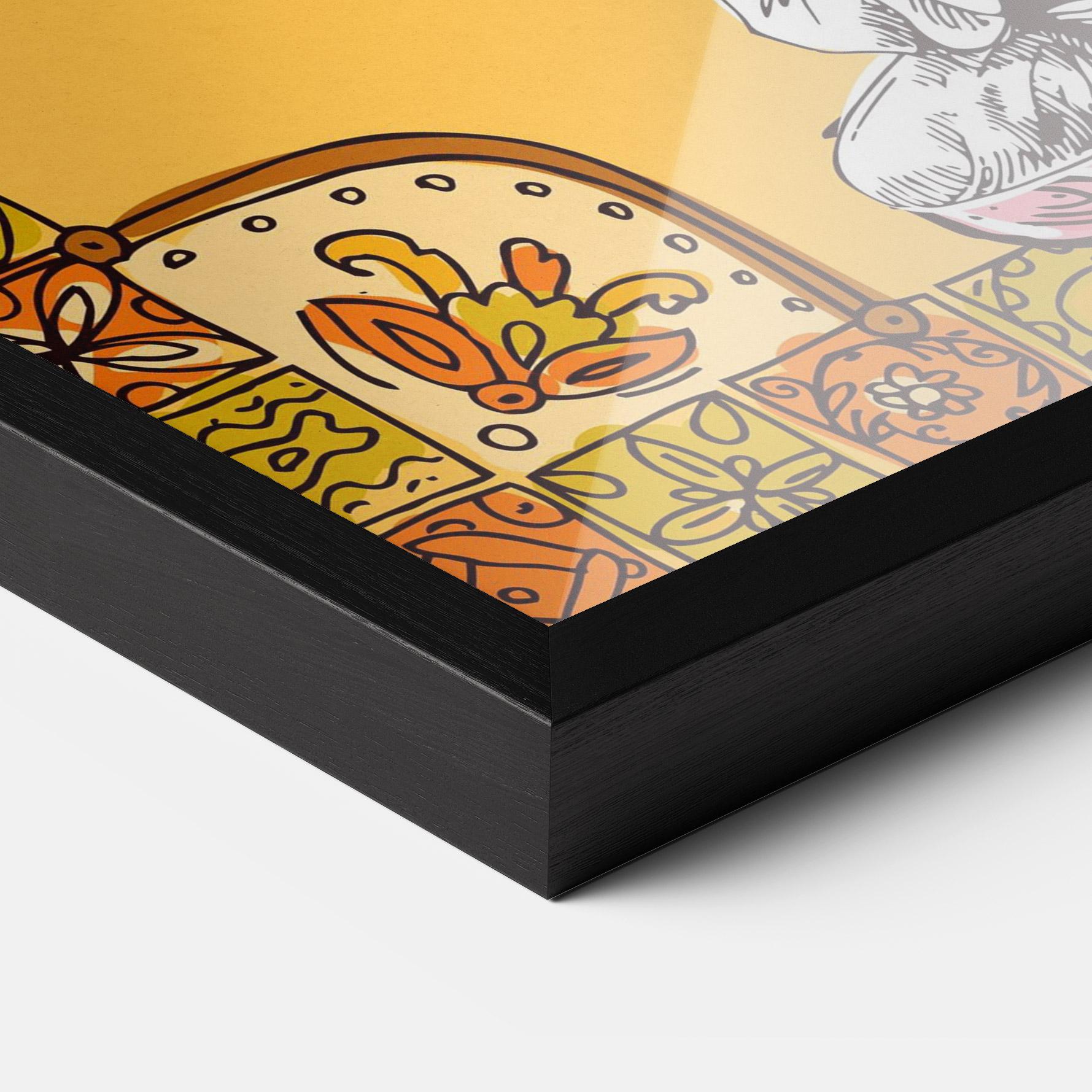 Keretezett Poszter Meditation Three mockup 3