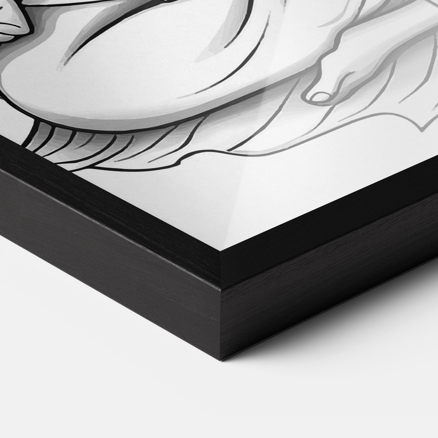 Keretezett Poszter Yoga Peace mockup 3