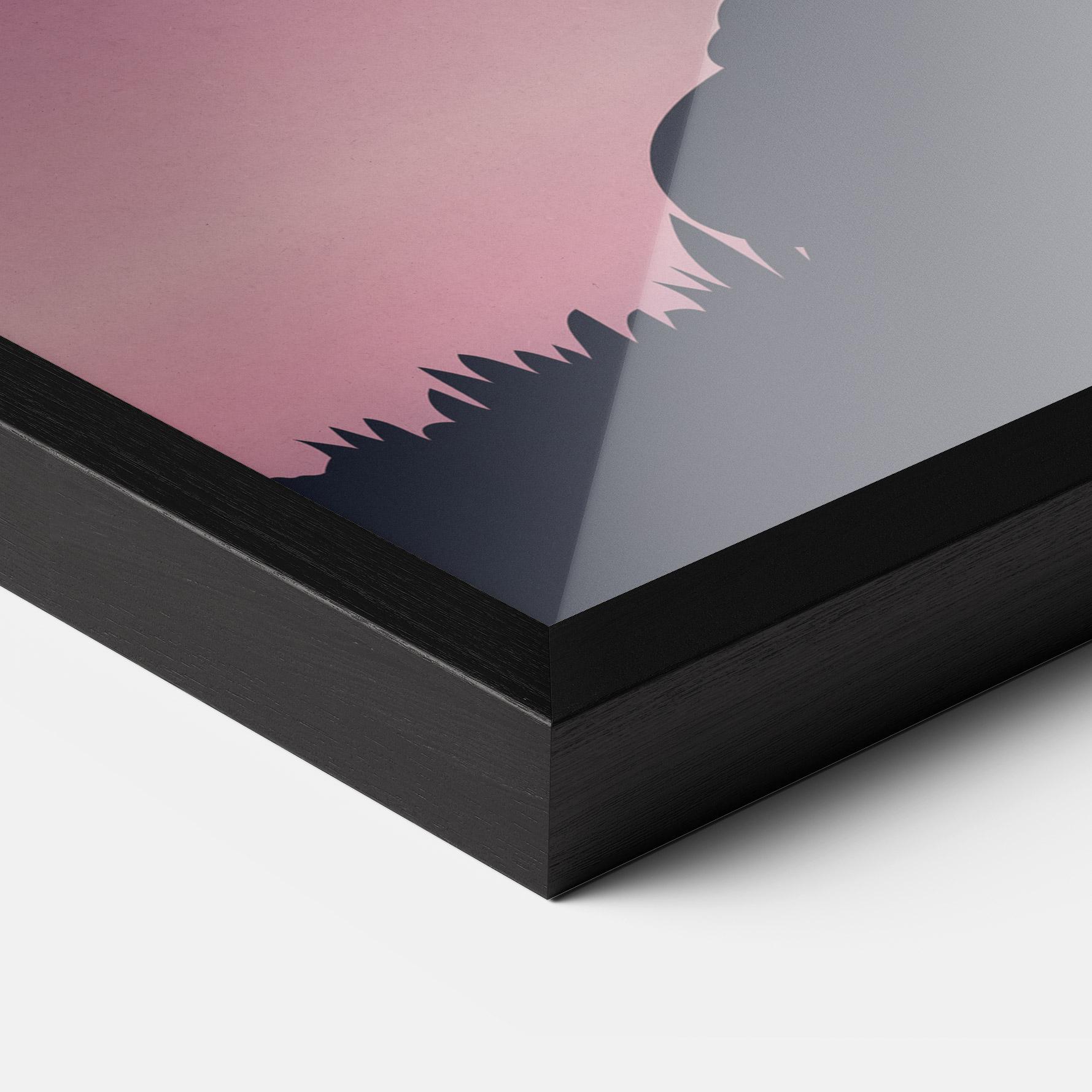 Keretezett Poszter Yoga Purple Sky mockup 3