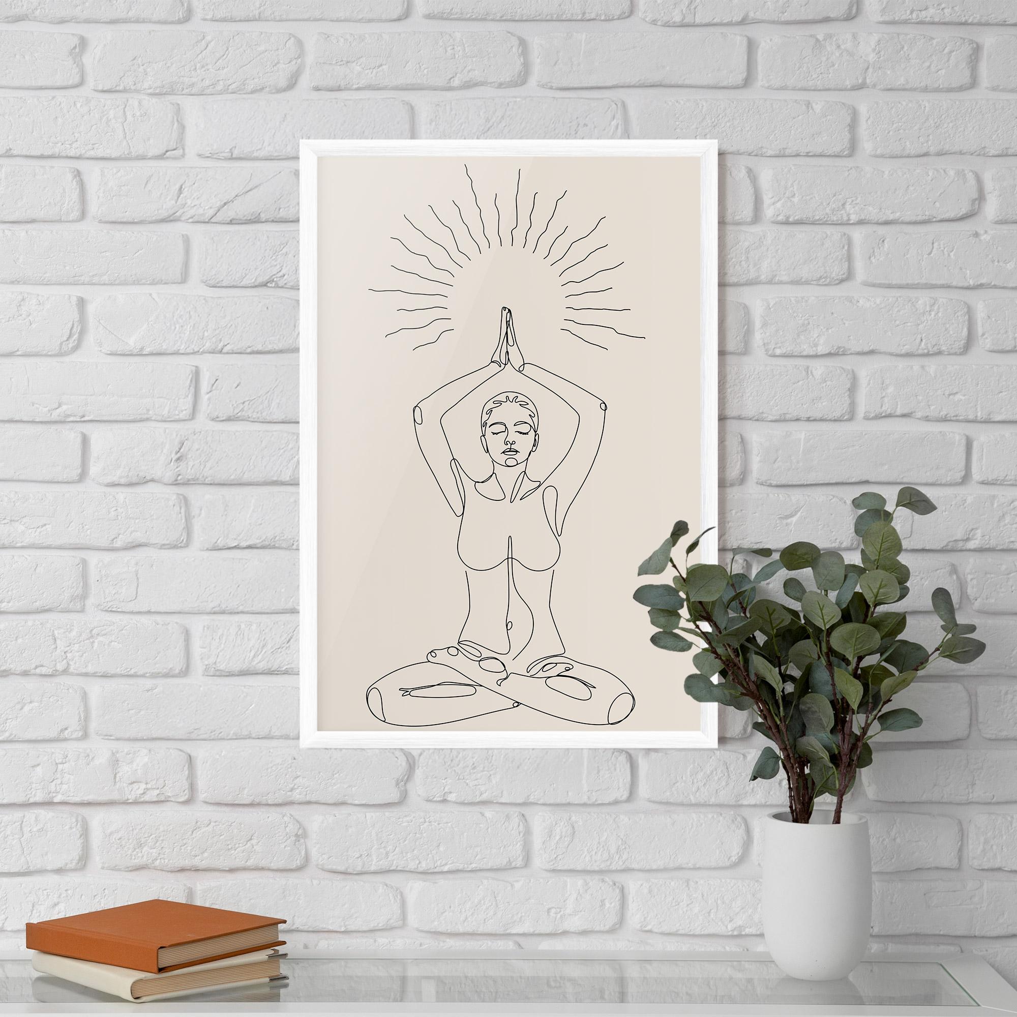 Keretezett Poszter Yoga Sun mockup 5