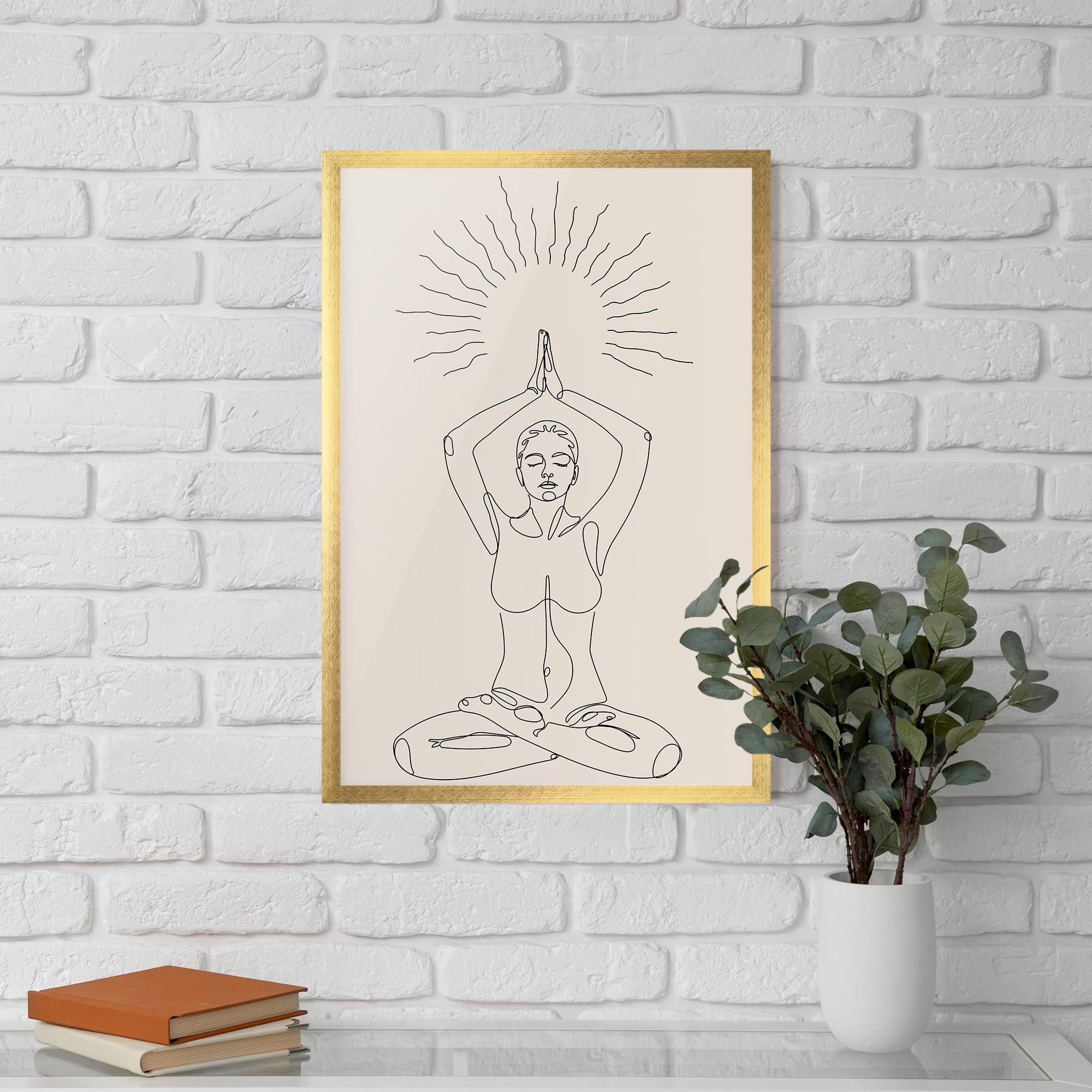 Keretezett Poszter Yoga Sun mockup 5