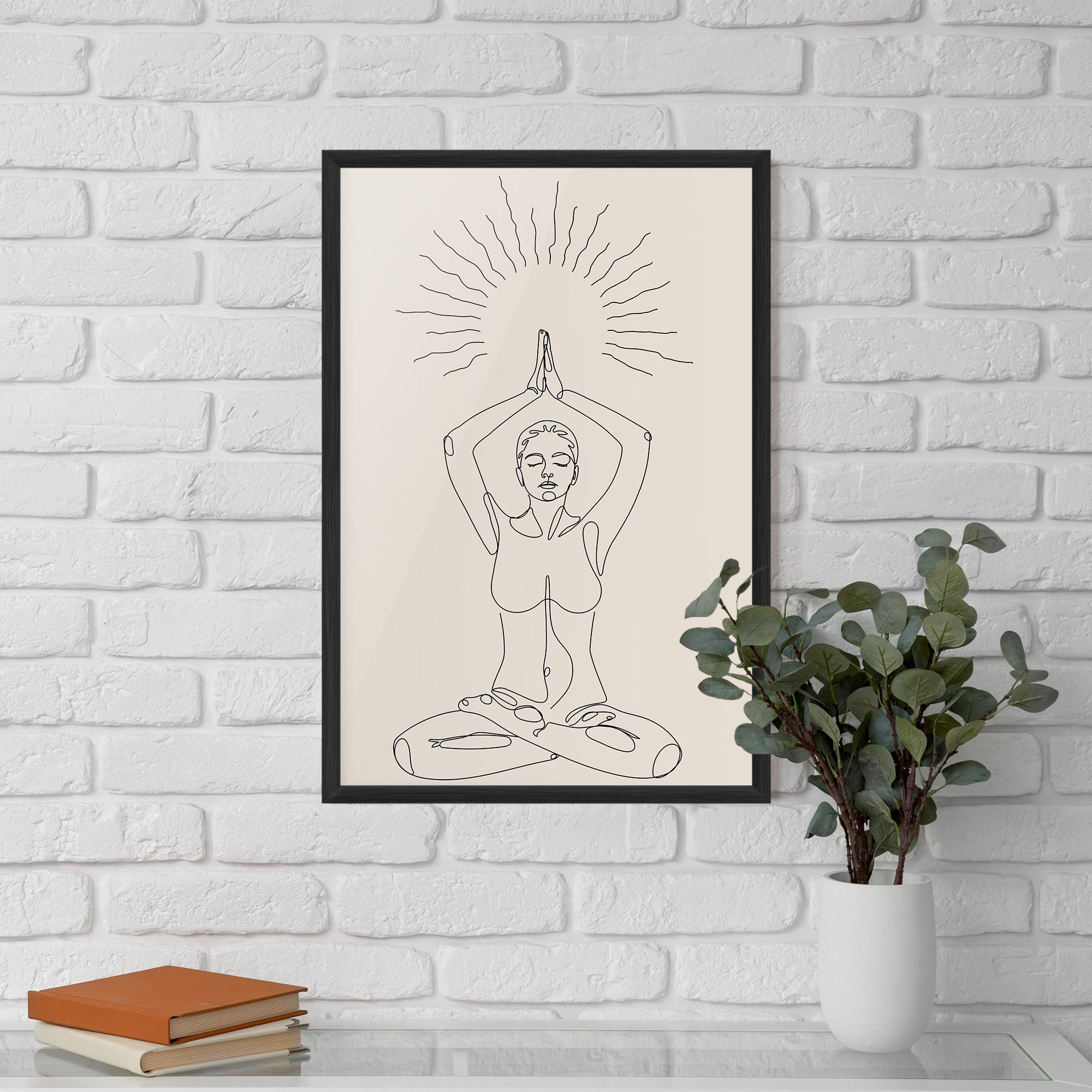 Keretezett Poszter Yoga Sun mockup 5