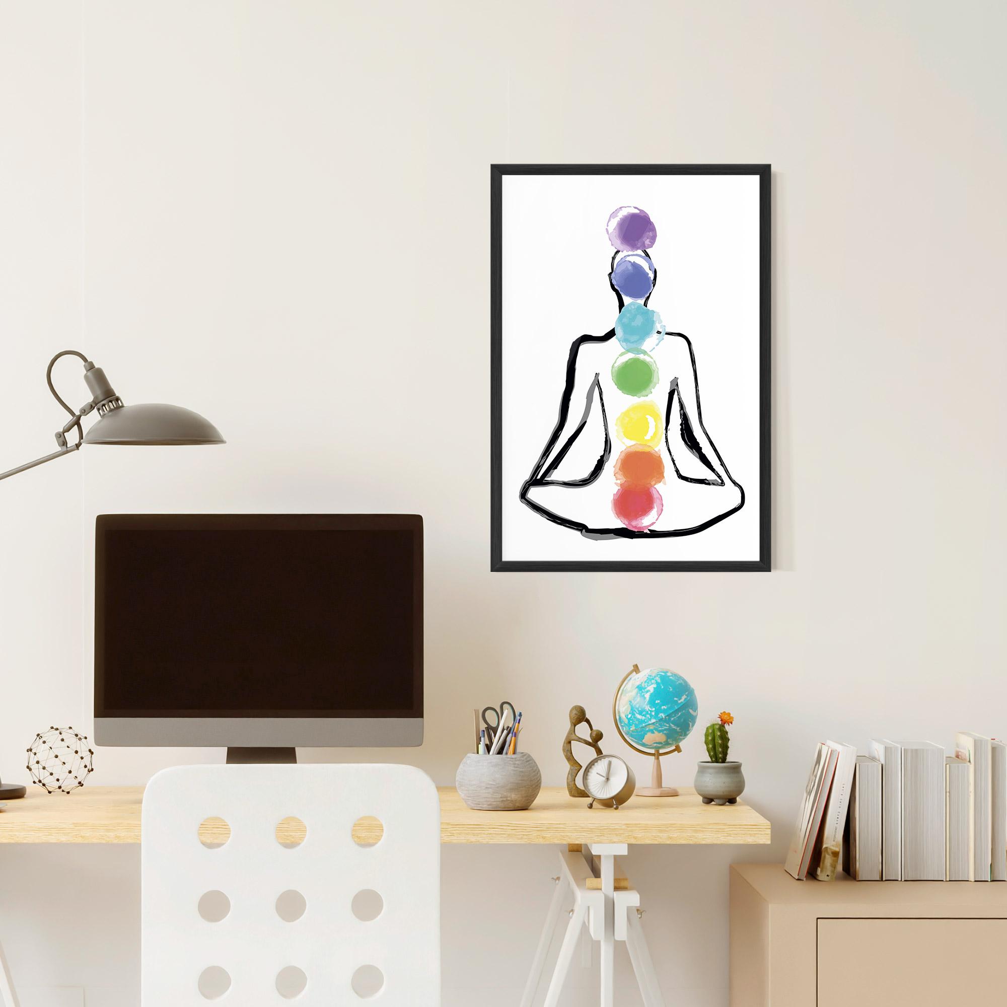 Keretezett Poszter Yoga Color mockup 6