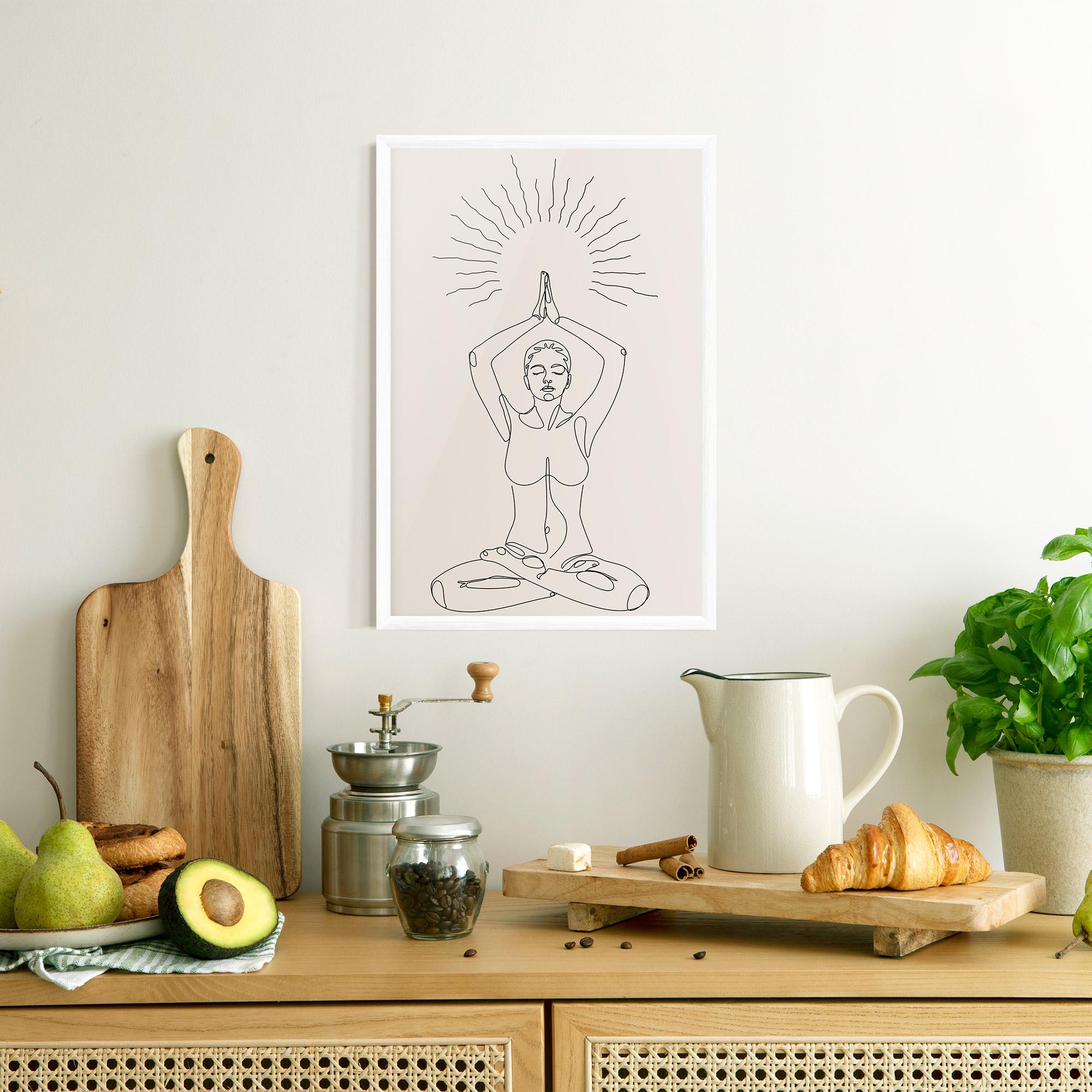 Keretezett Poszter Yoga Sun mockup 8