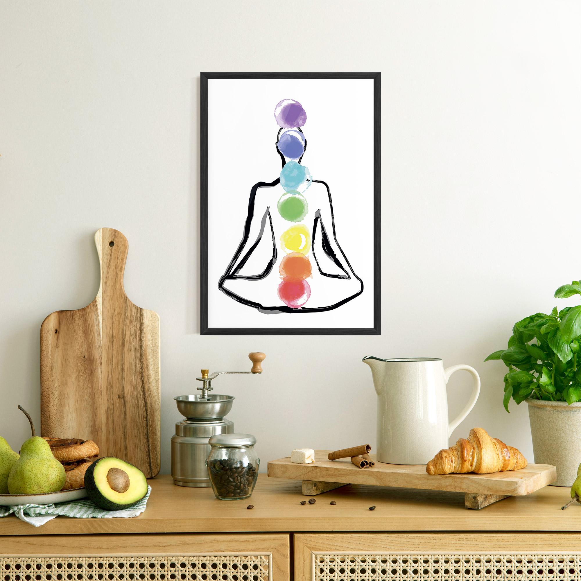 Keretezett Poszter Yoga Color mockup 8