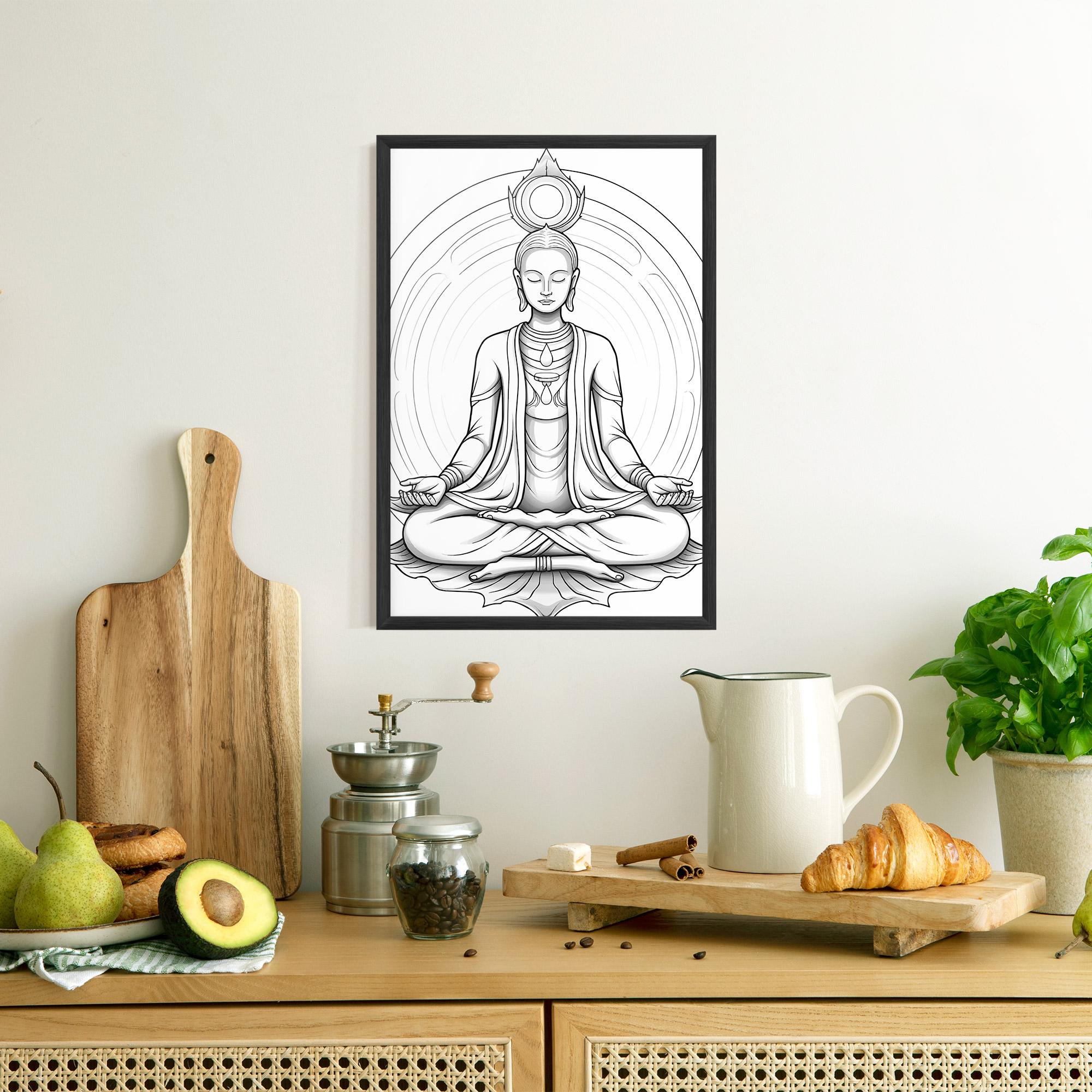 Keretezett Poszter Yoga Peace mockup 8