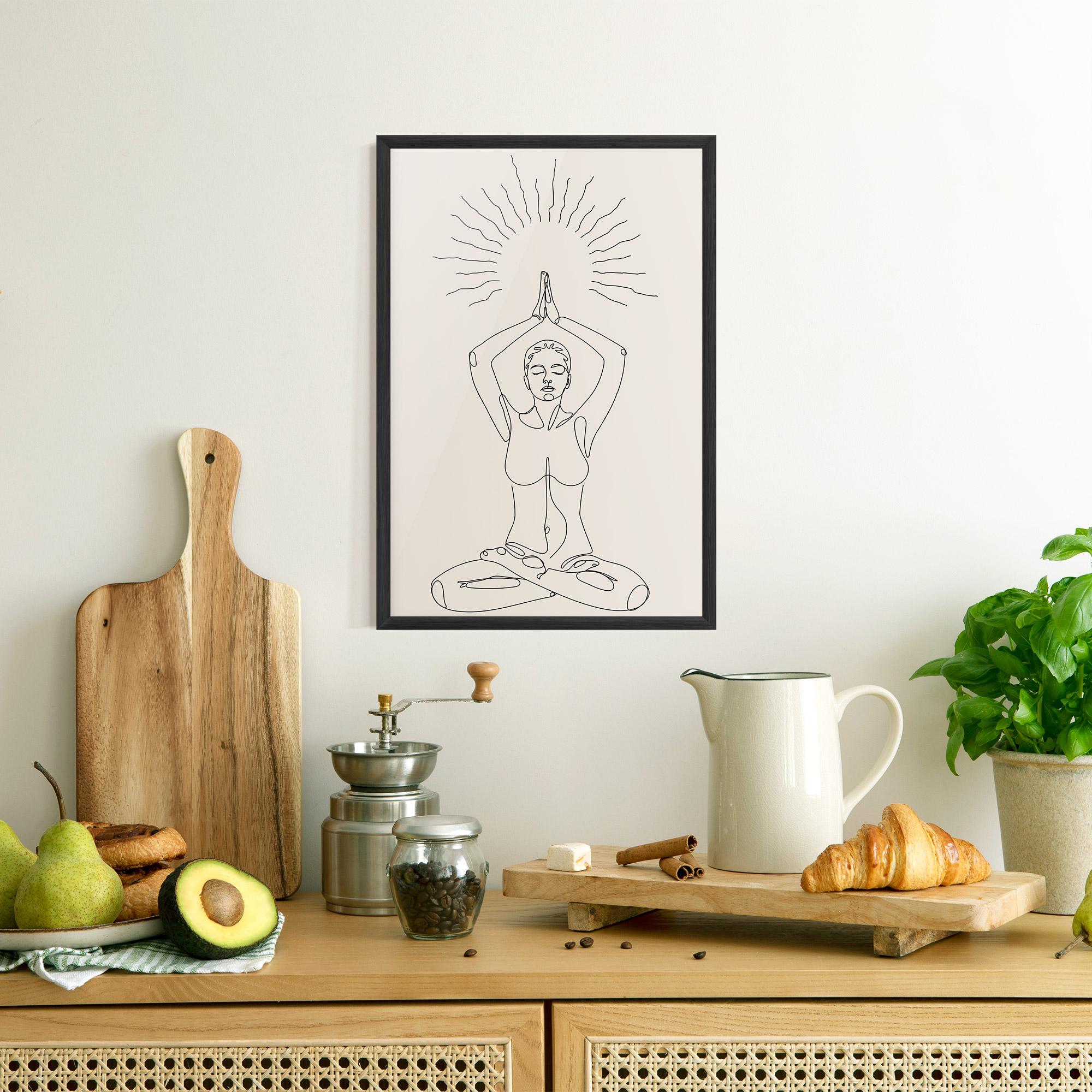 Keretezett Poszter Yoga Sun mockup 8