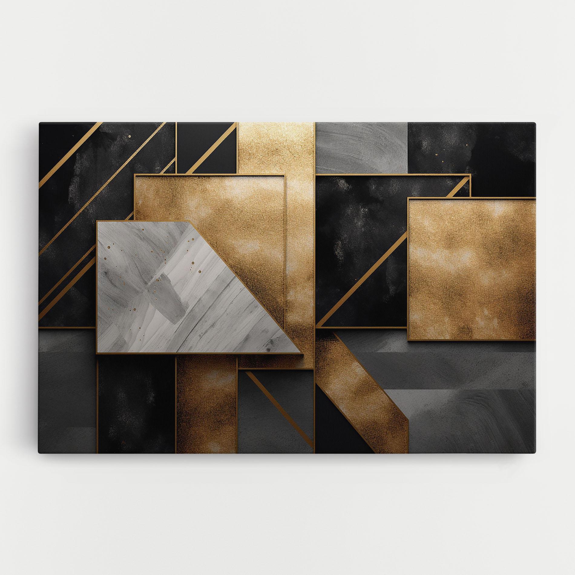 Vászonkép Abstract Gold Square mockup 0