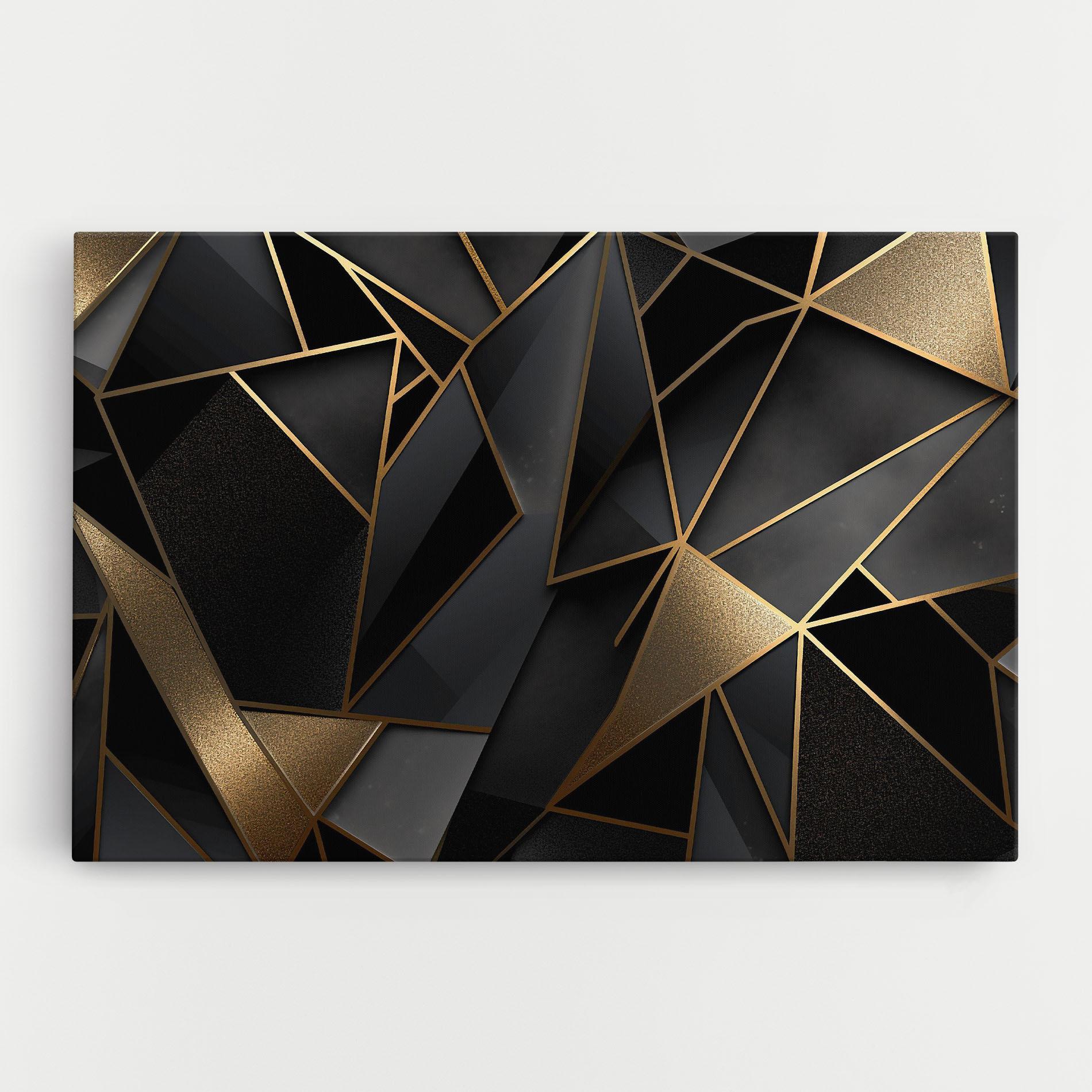 Vászonkép Abstract Golden Art mockup 0