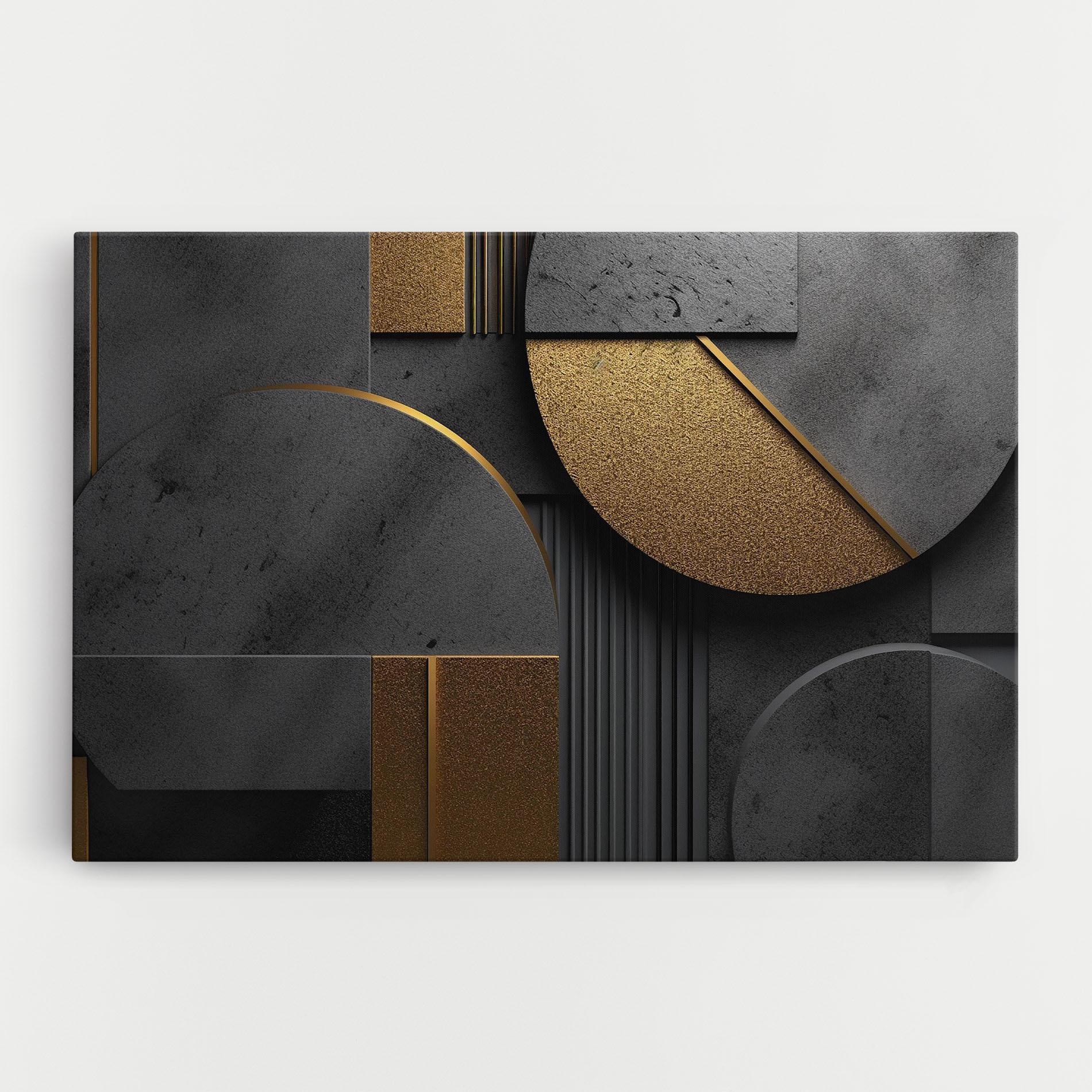 Vászonkép Gold With Grey Circle mockup 0