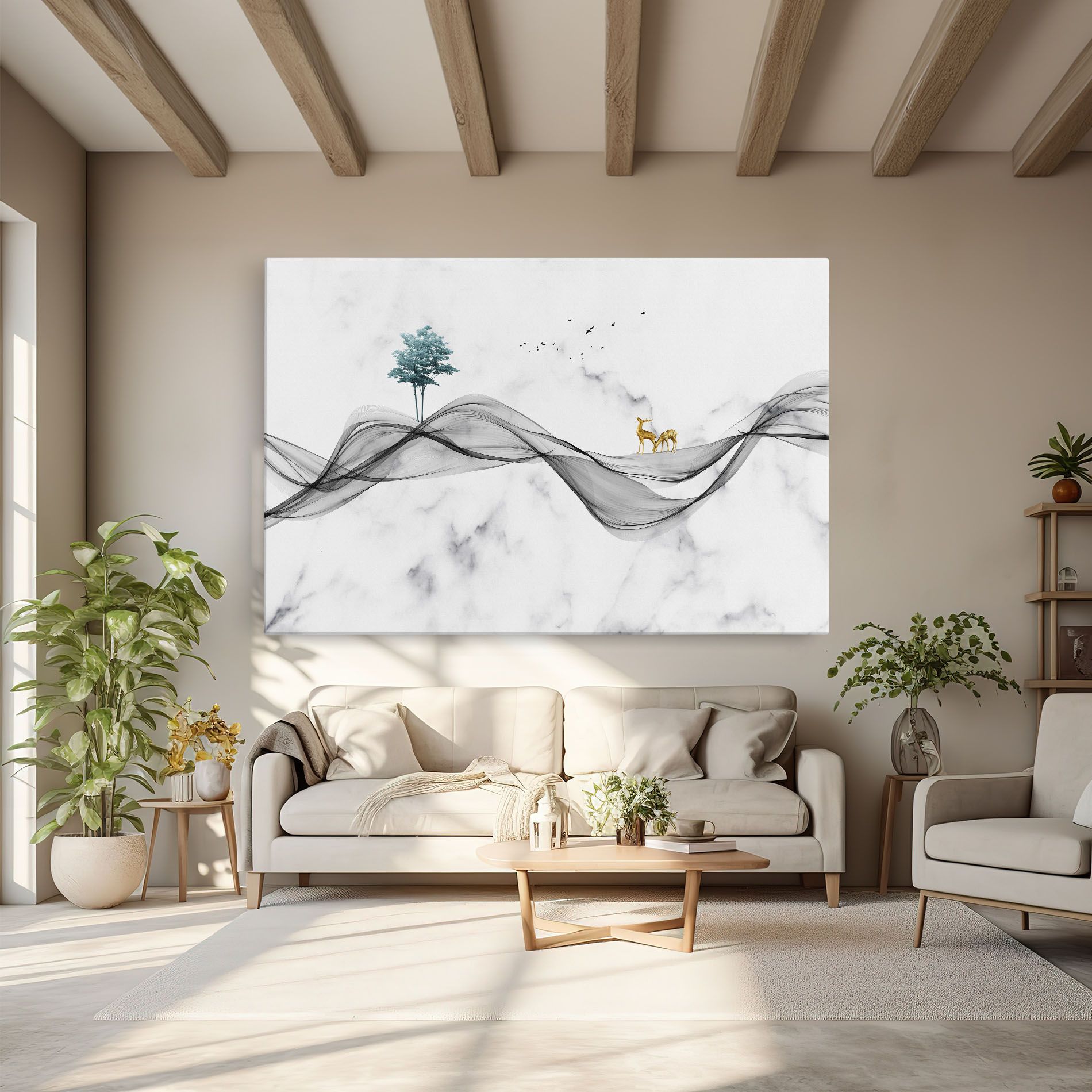 Abstract Golden Landscape 1 mockup 6