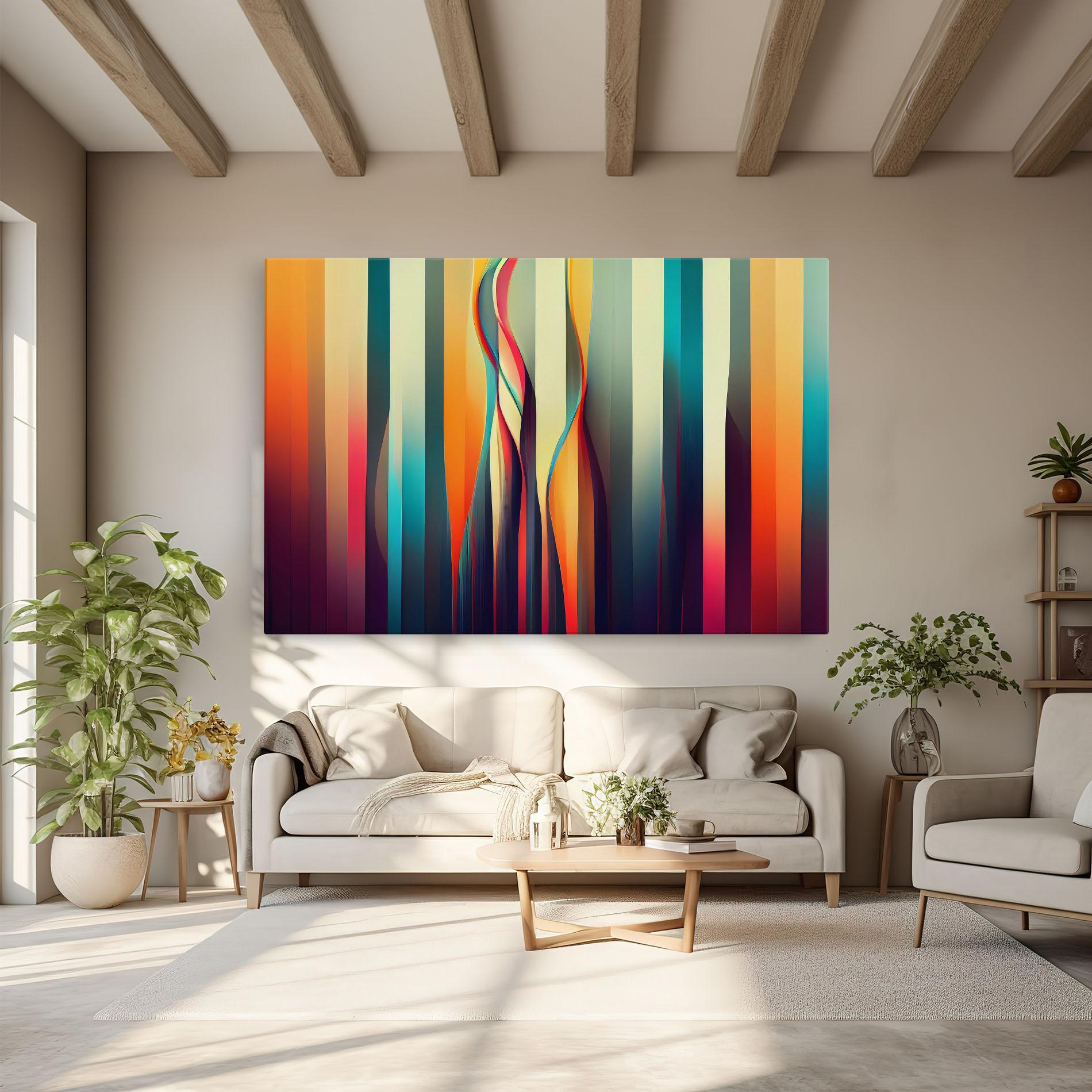 Vászonkép Colorful Geometric Background mockup 6