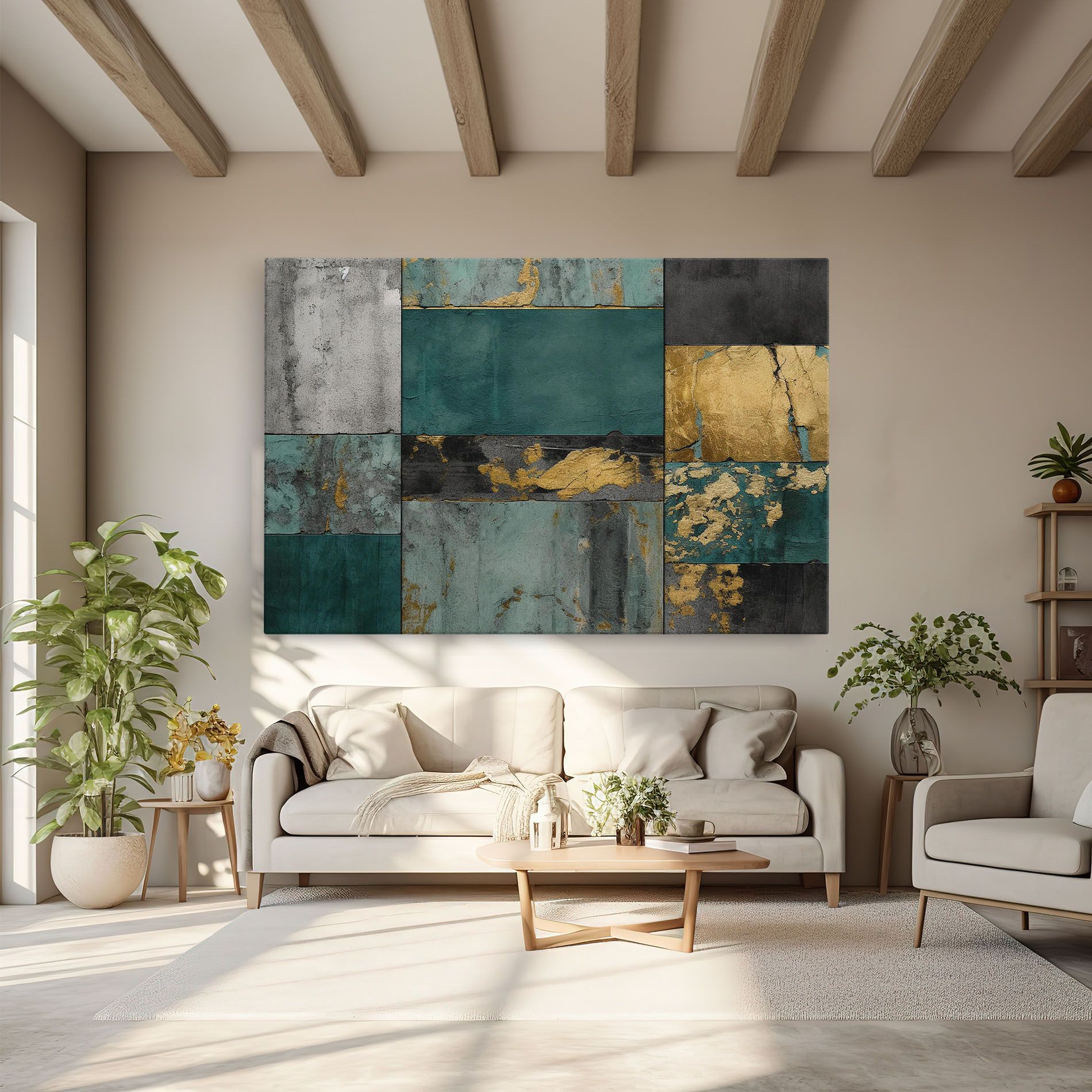 Golden Green Painting mockup 6