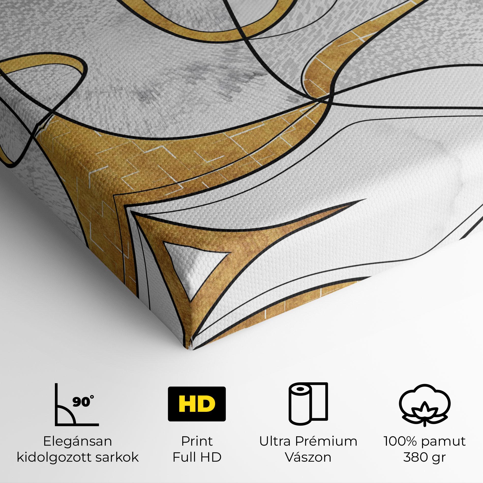 Vászonkép Abstract Gold Lines mockup 4