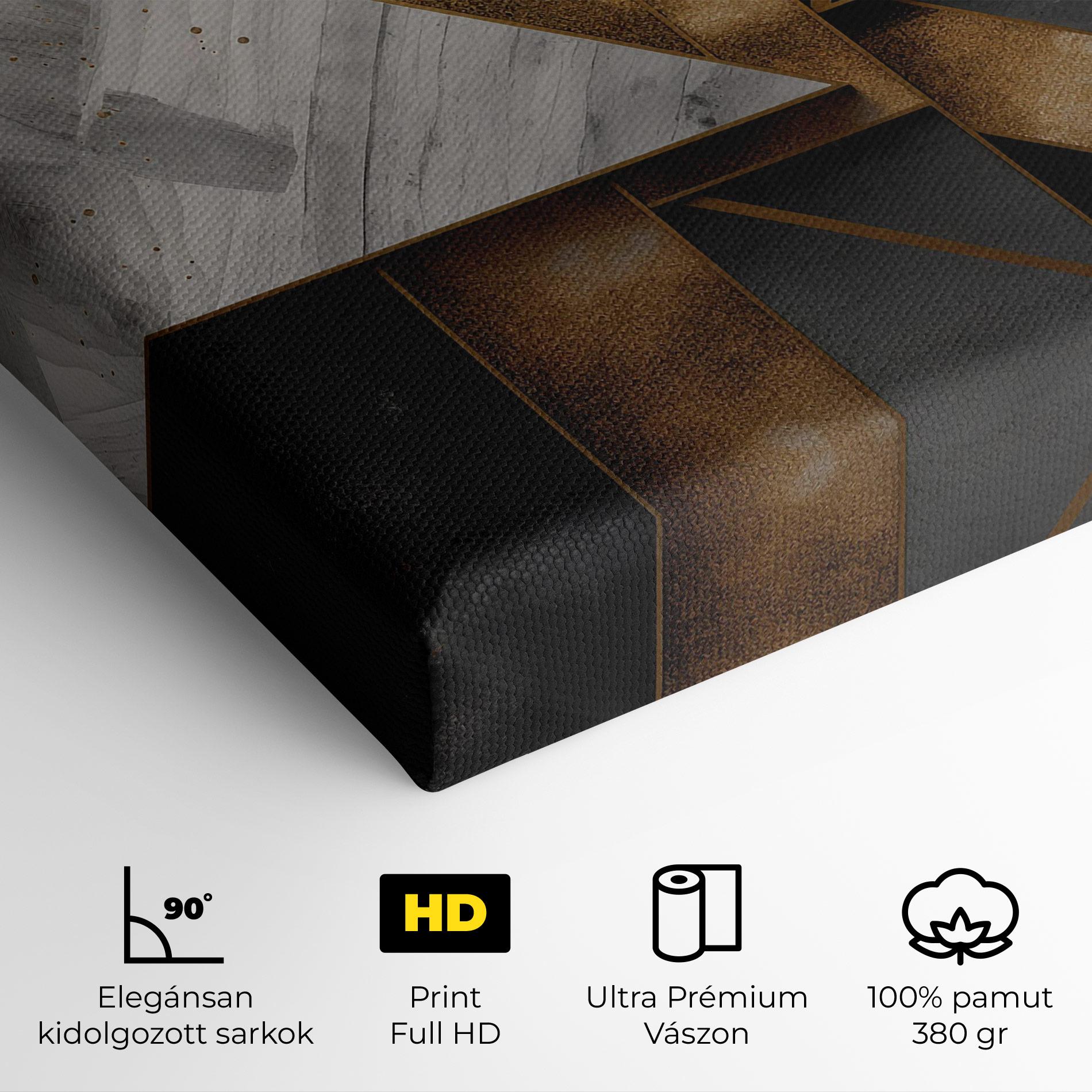 Vászonkép Abstract Gold Square mockup 4
