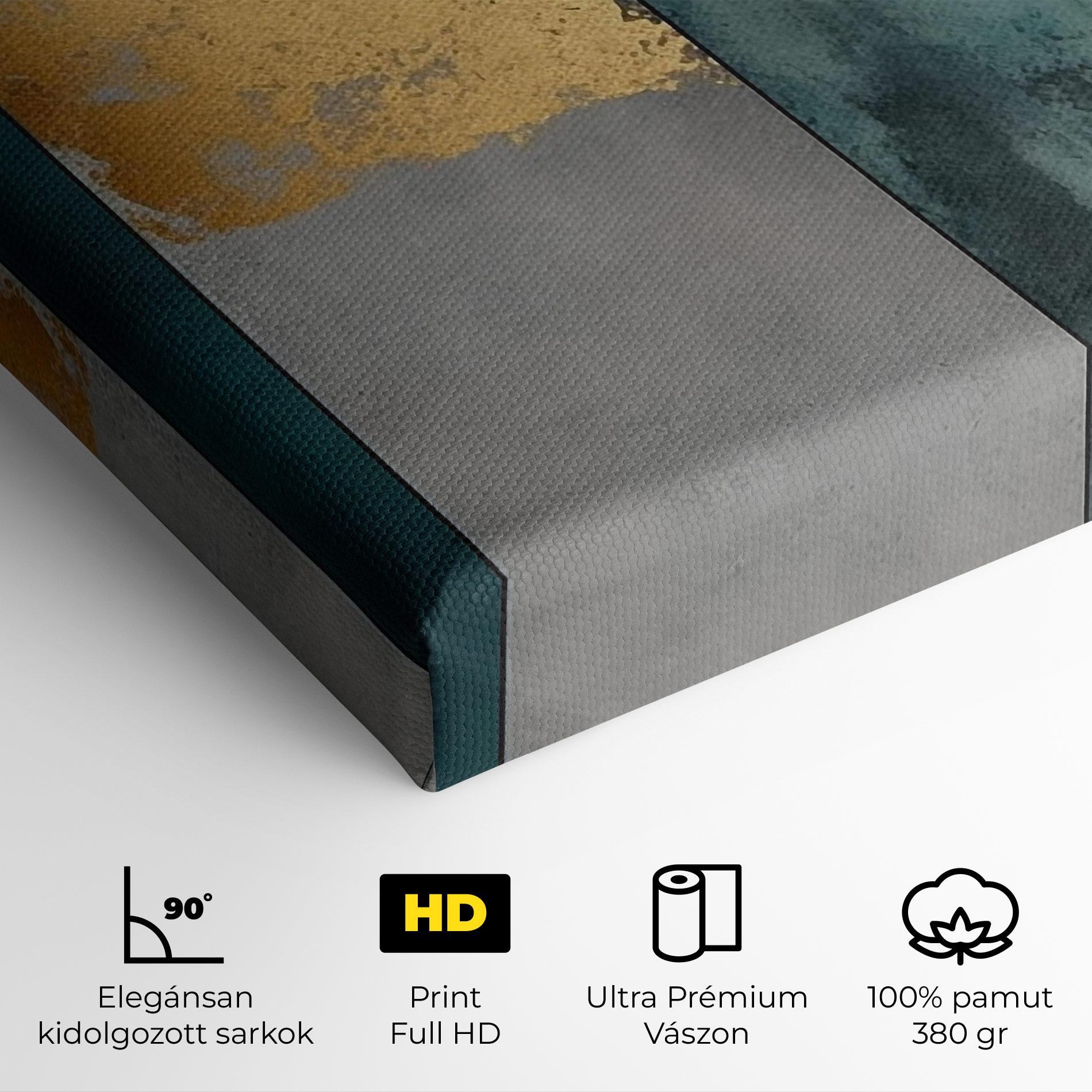 Vászonkép Green Colors With Gold mockup 4