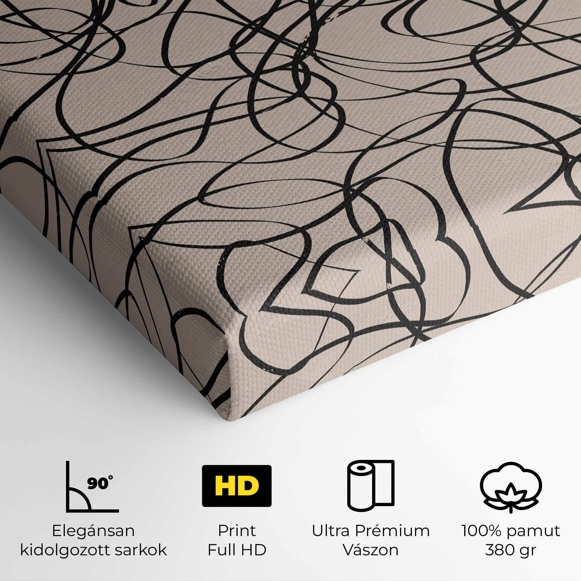 Vászonkép Hand Painted Pattern mockup 4