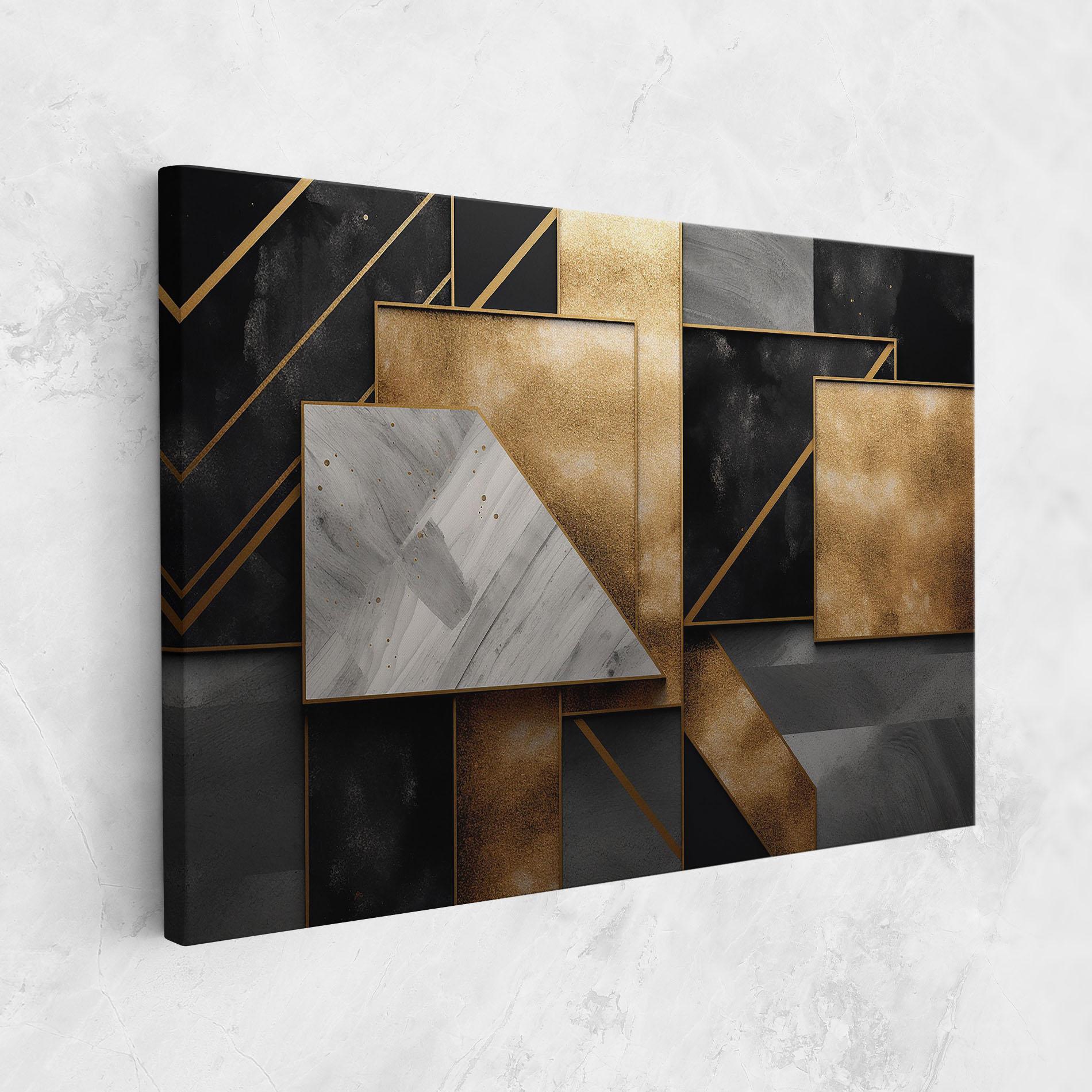 Vászonkép Abstract Gold Square mockup 1