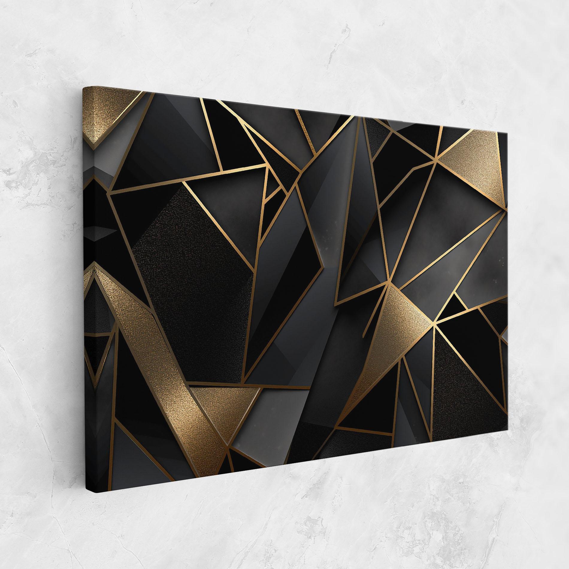 Vászonkép Abstract Golden Art mockup 1