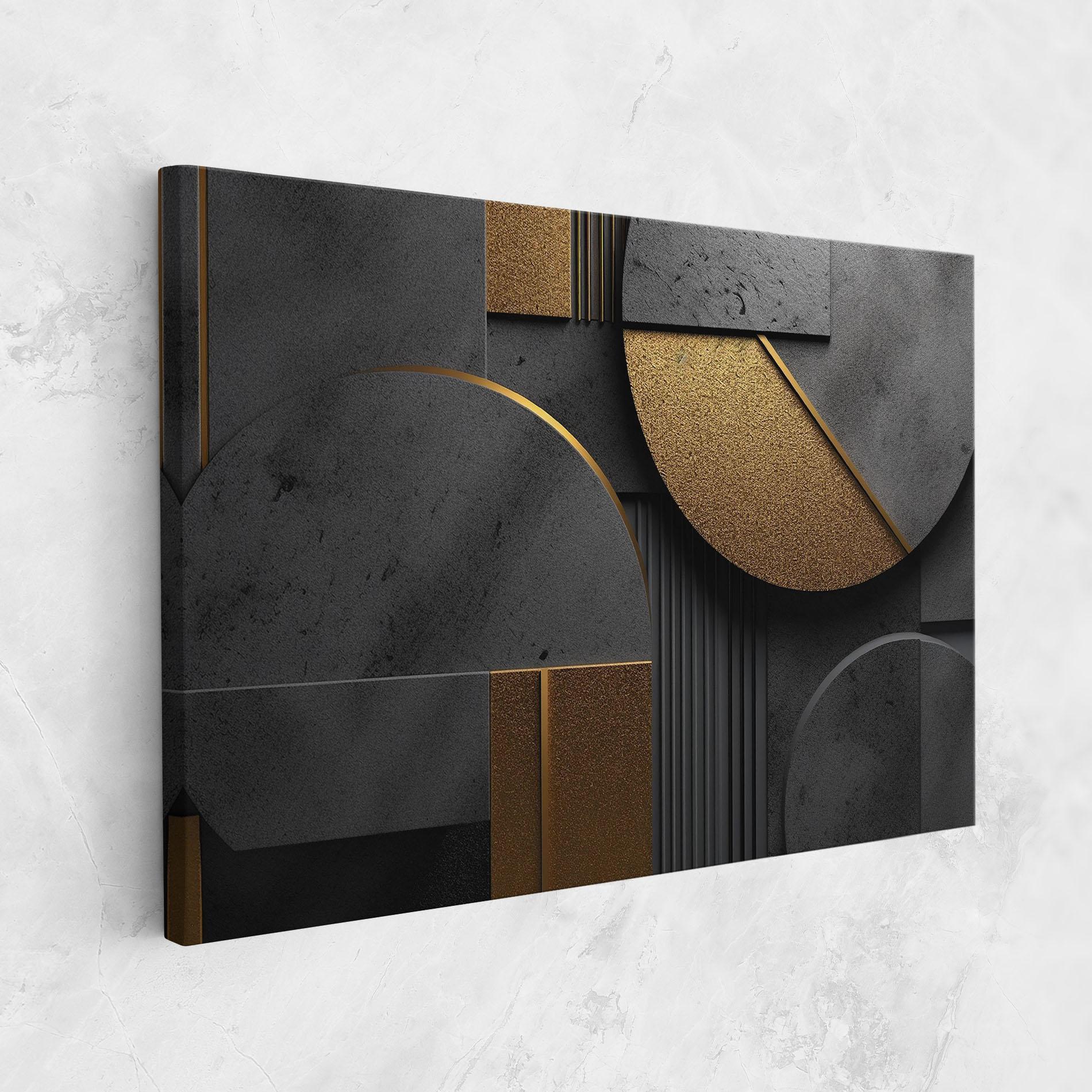 Vászonkép Gold With Grey Circle mockup 1