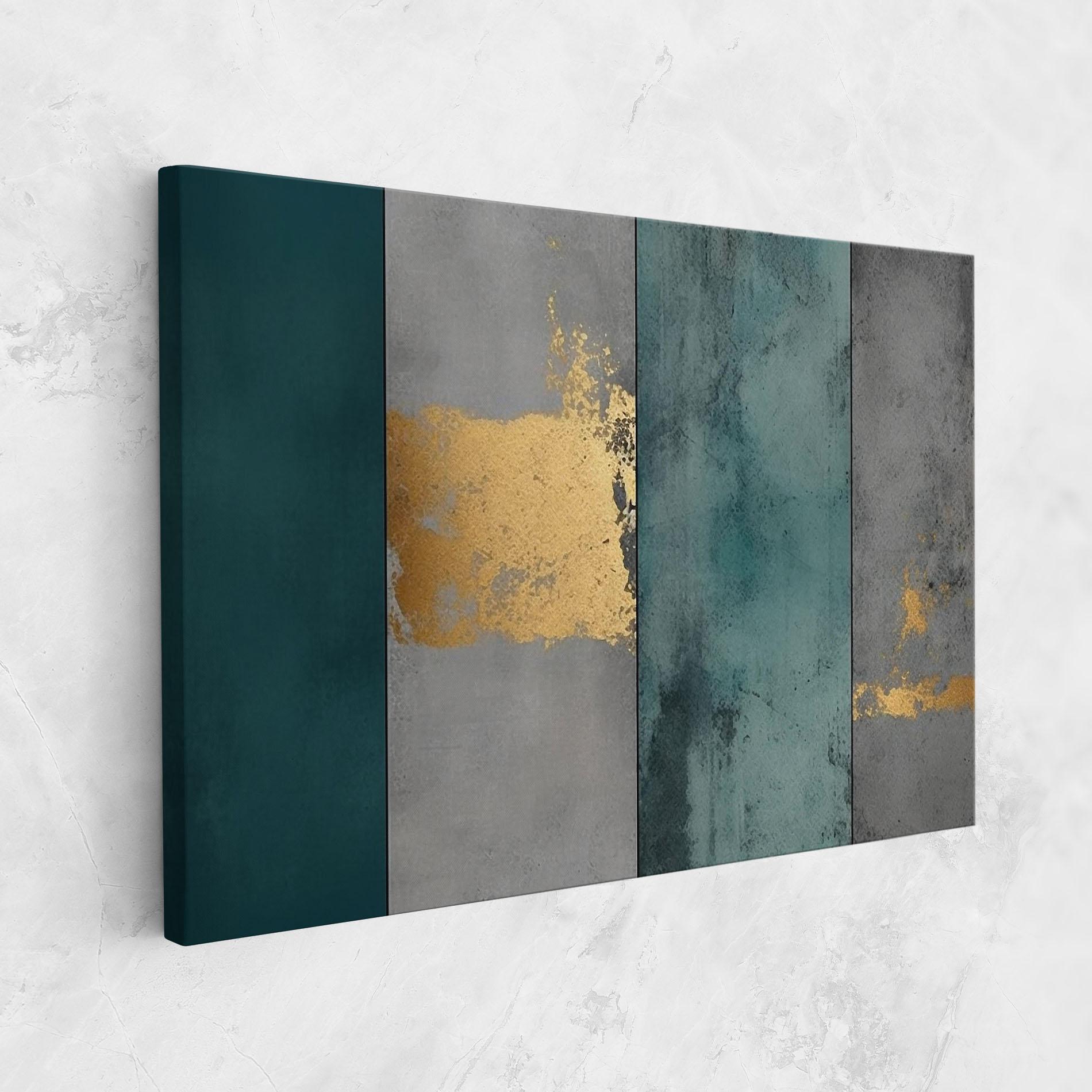 Vászonkép Green Colors With Gold mockup 1