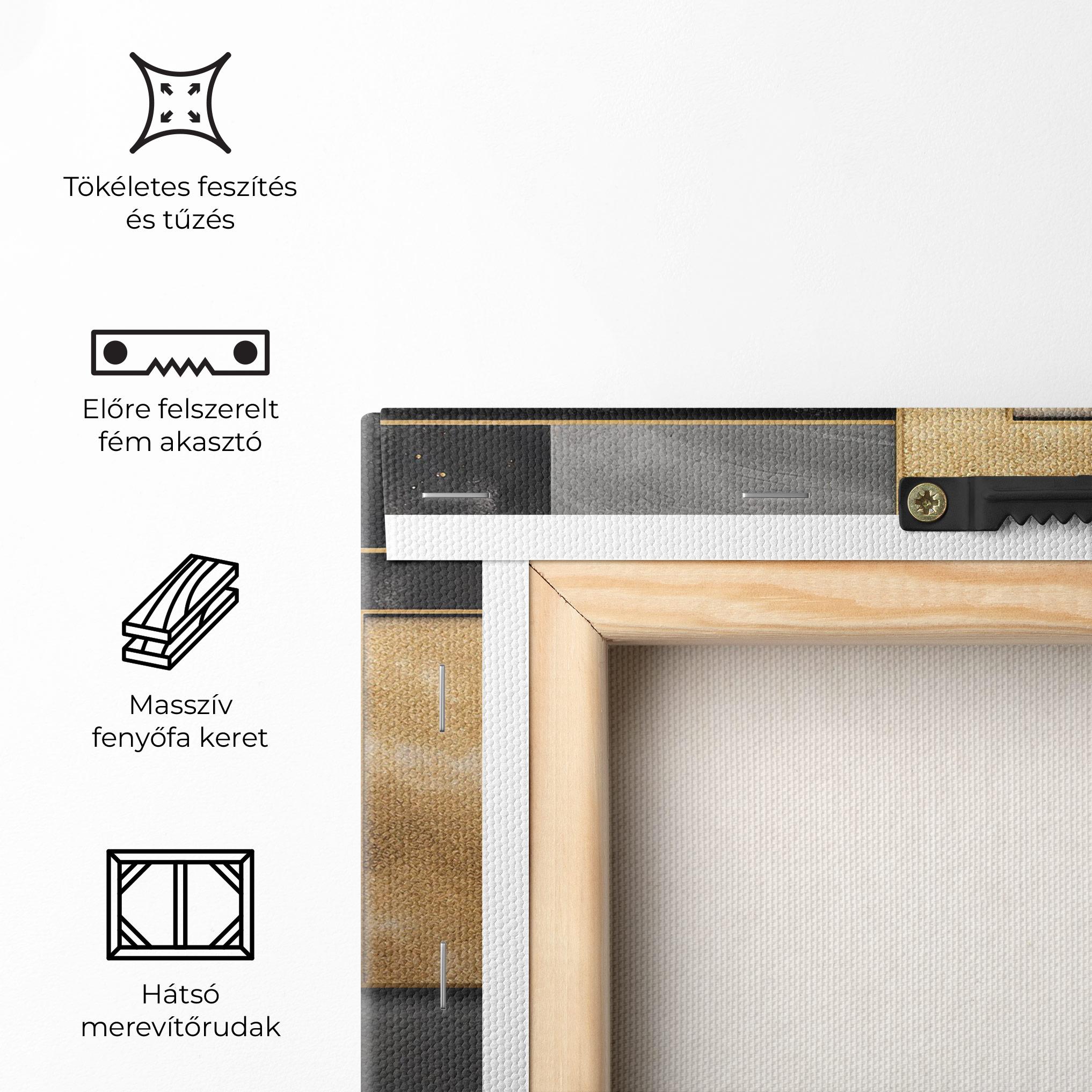 Vászonkép Abstract Gold Square mockup 5