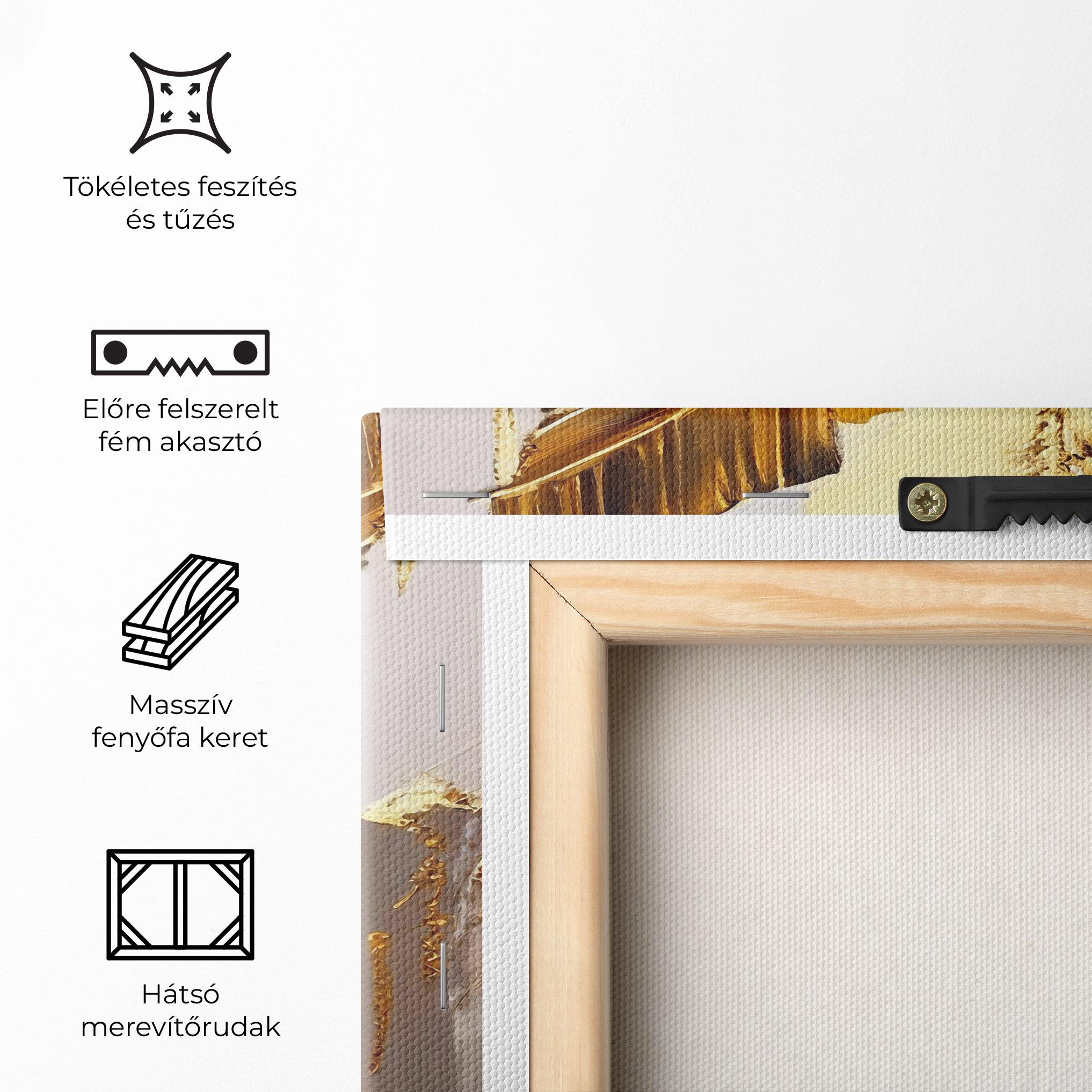 Vászonkép Balck With Gold Leafs mockup 5