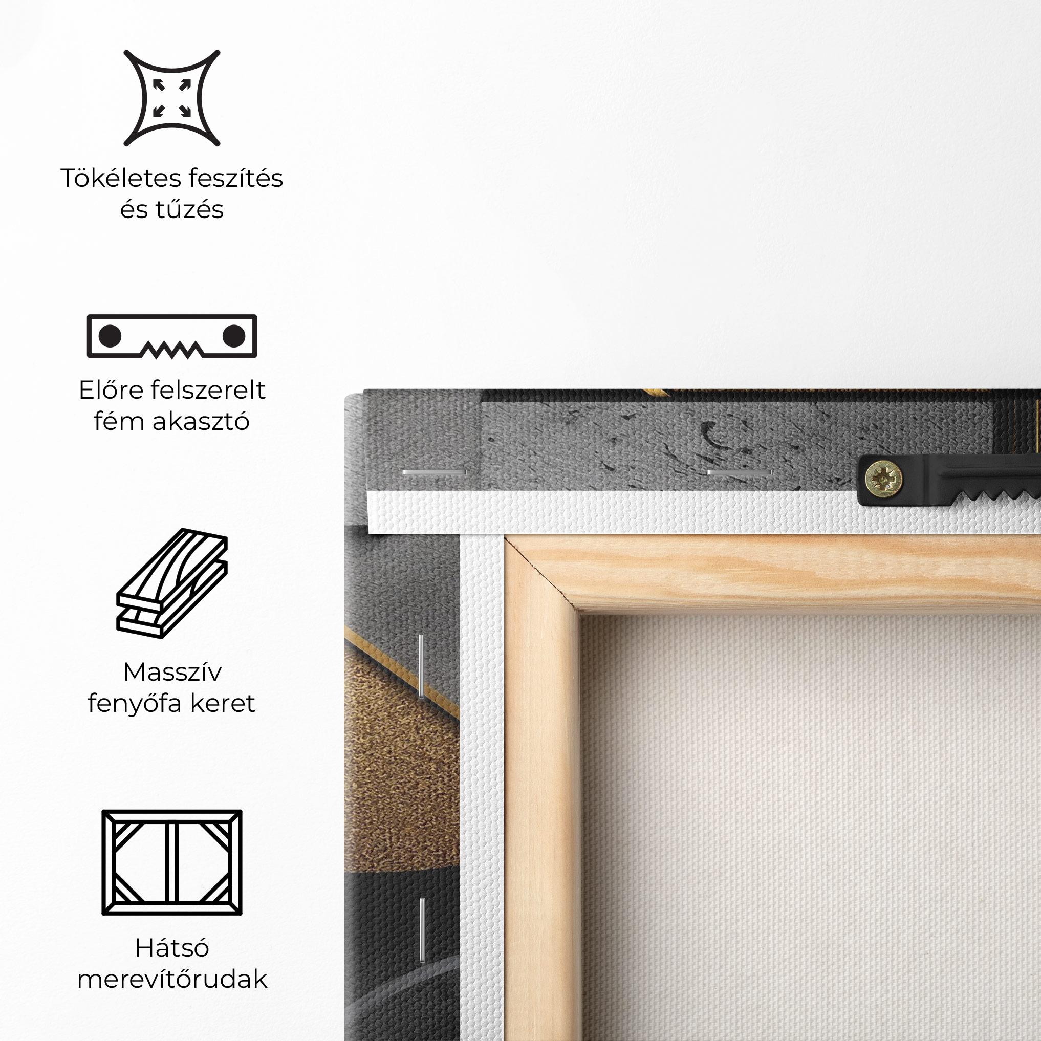 Vászonkép Gold With Grey Circle mockup 5