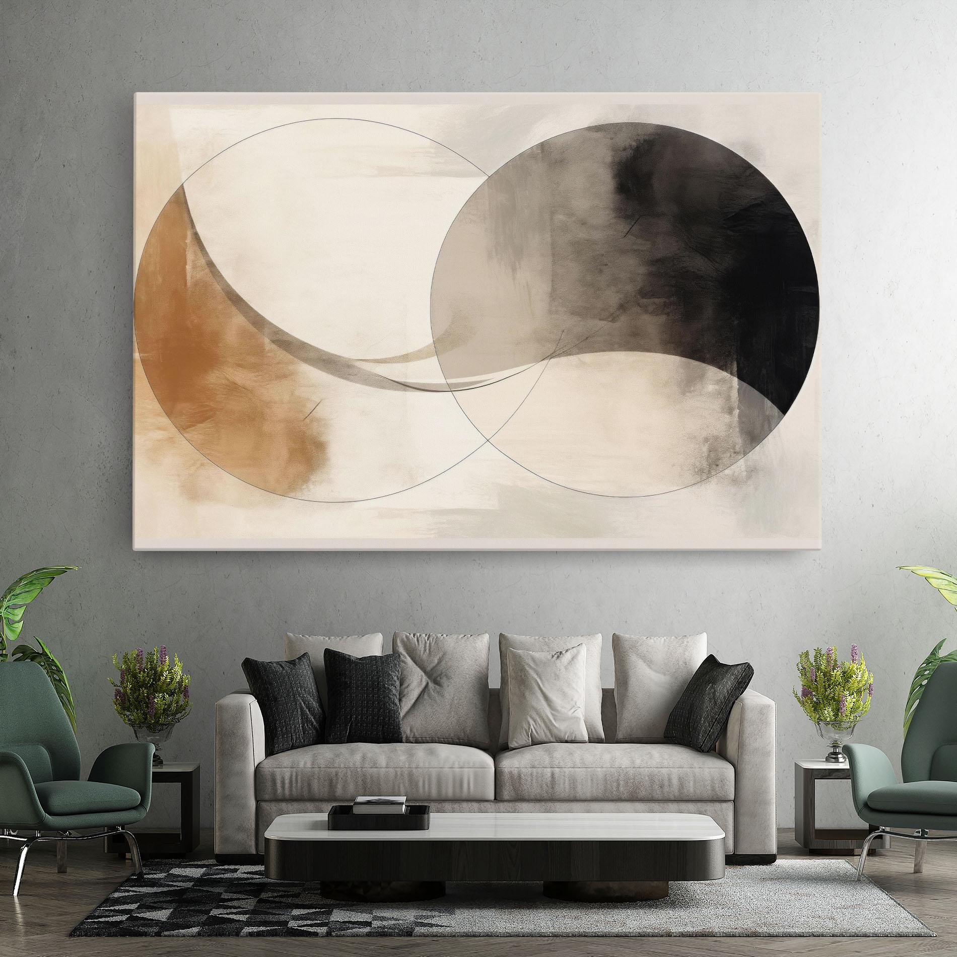 Vászonkép Abstract Circle Painting mockup 7