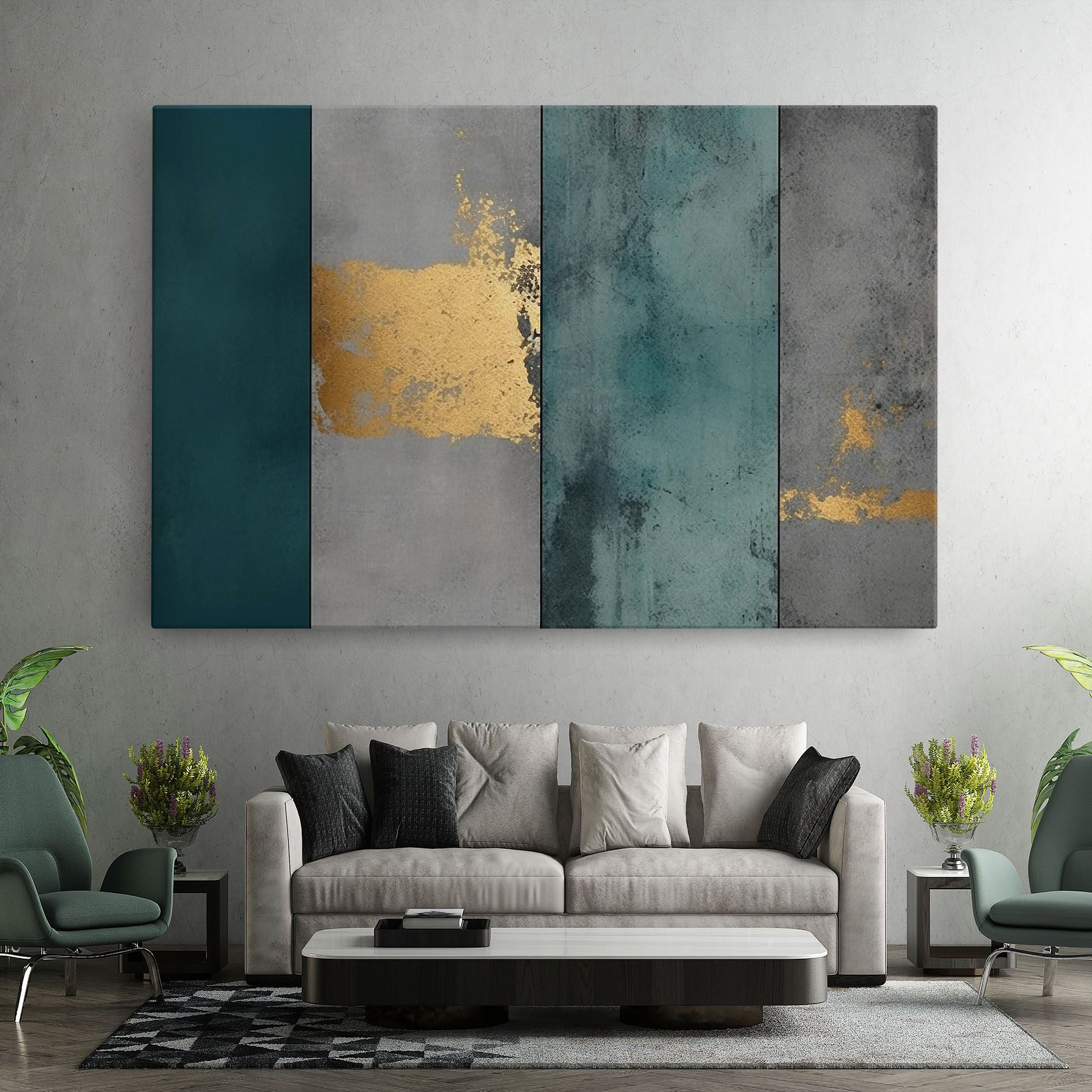 Green Colors With Gold mockup 7