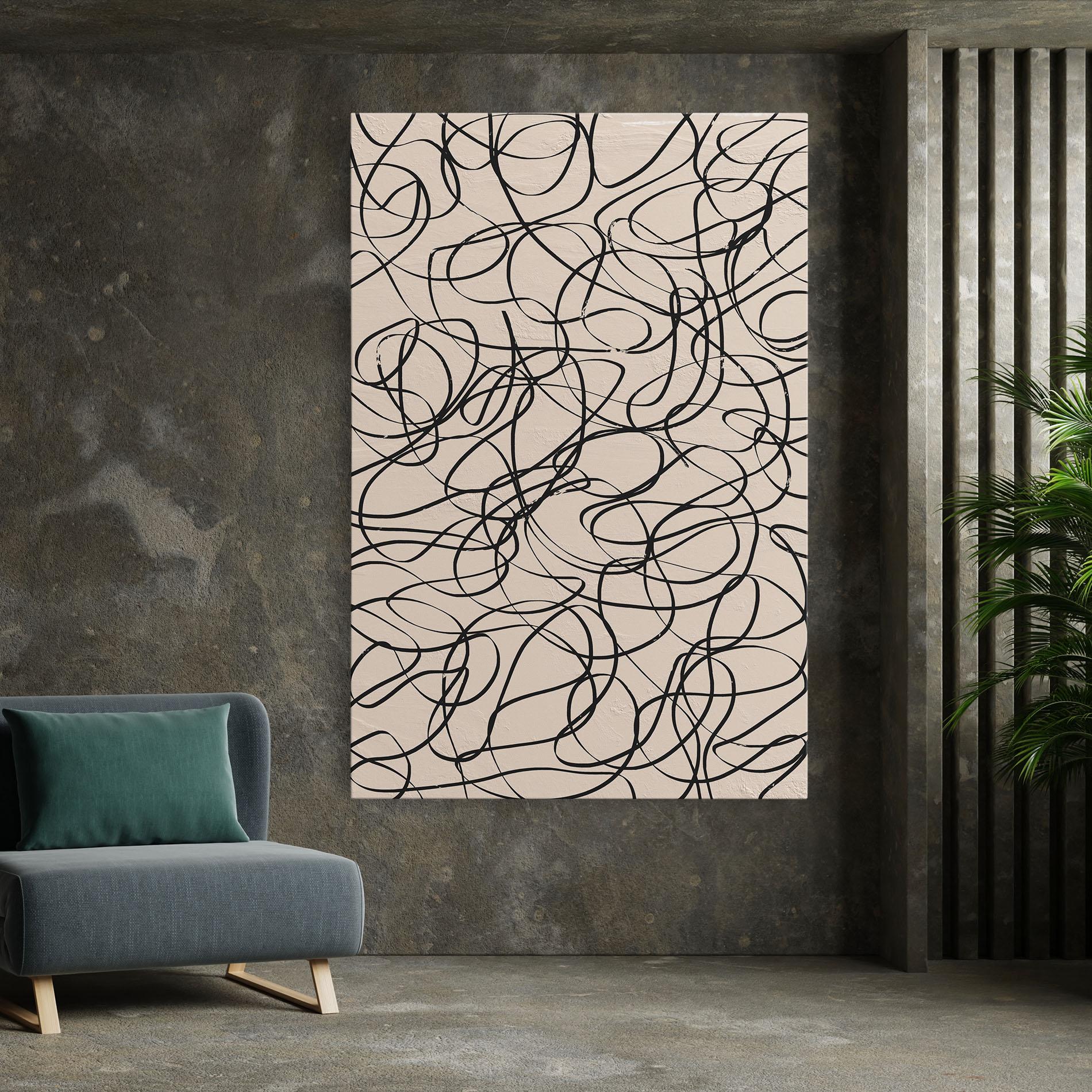 Vászonkép Hand Painted Pattern mockup 7