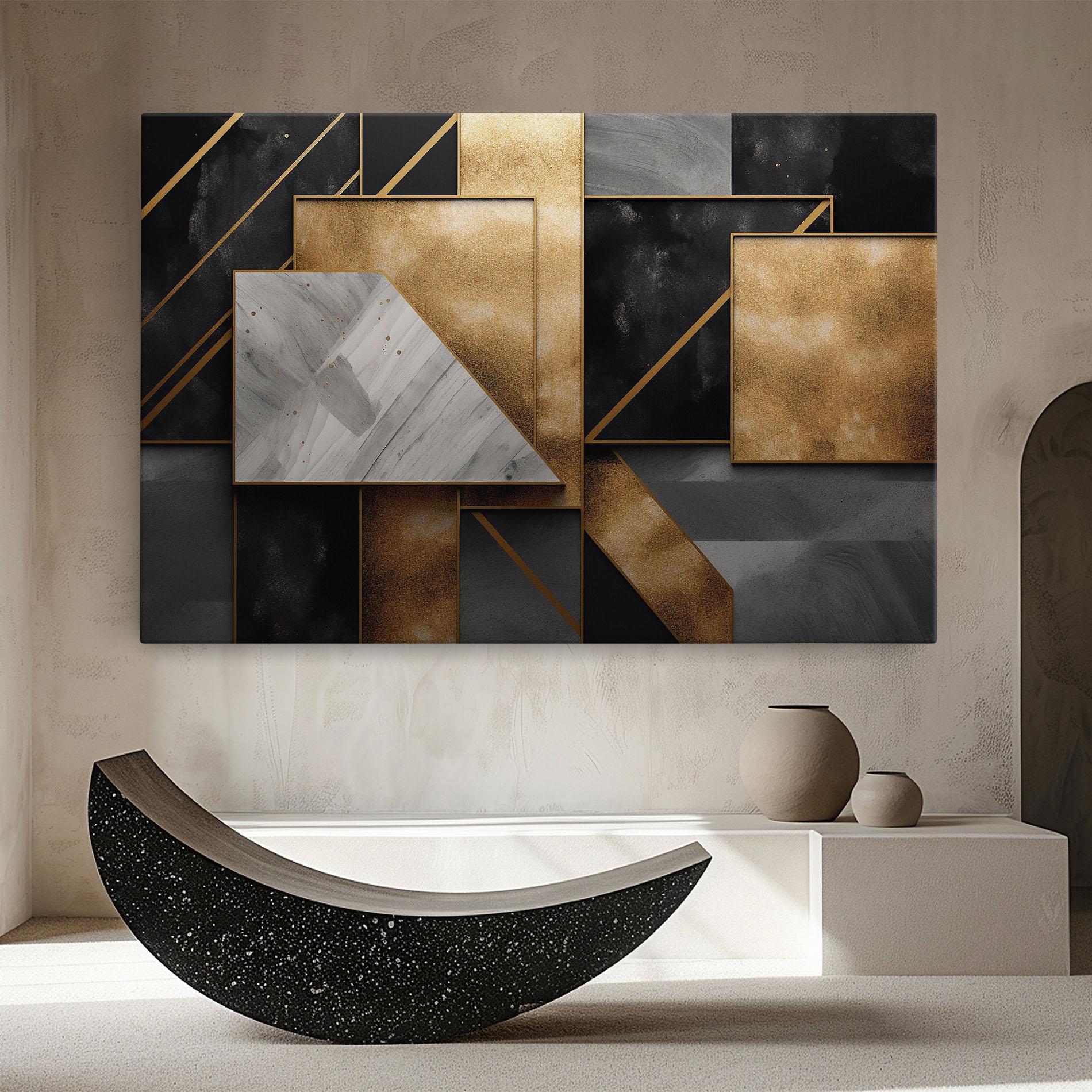 Vászonkép Abstract Gold Square mockup 8