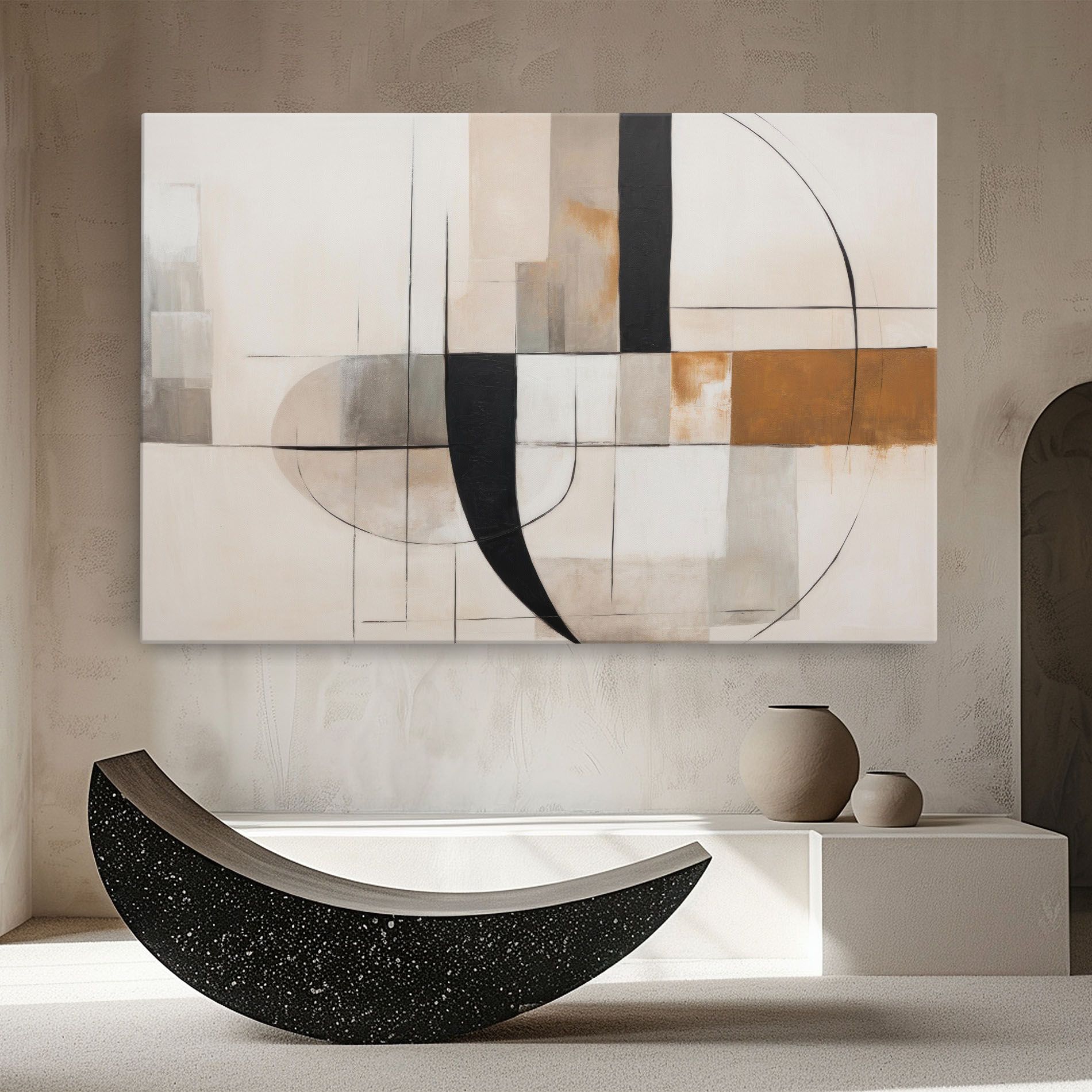 Black Abstract Lines mockup 8