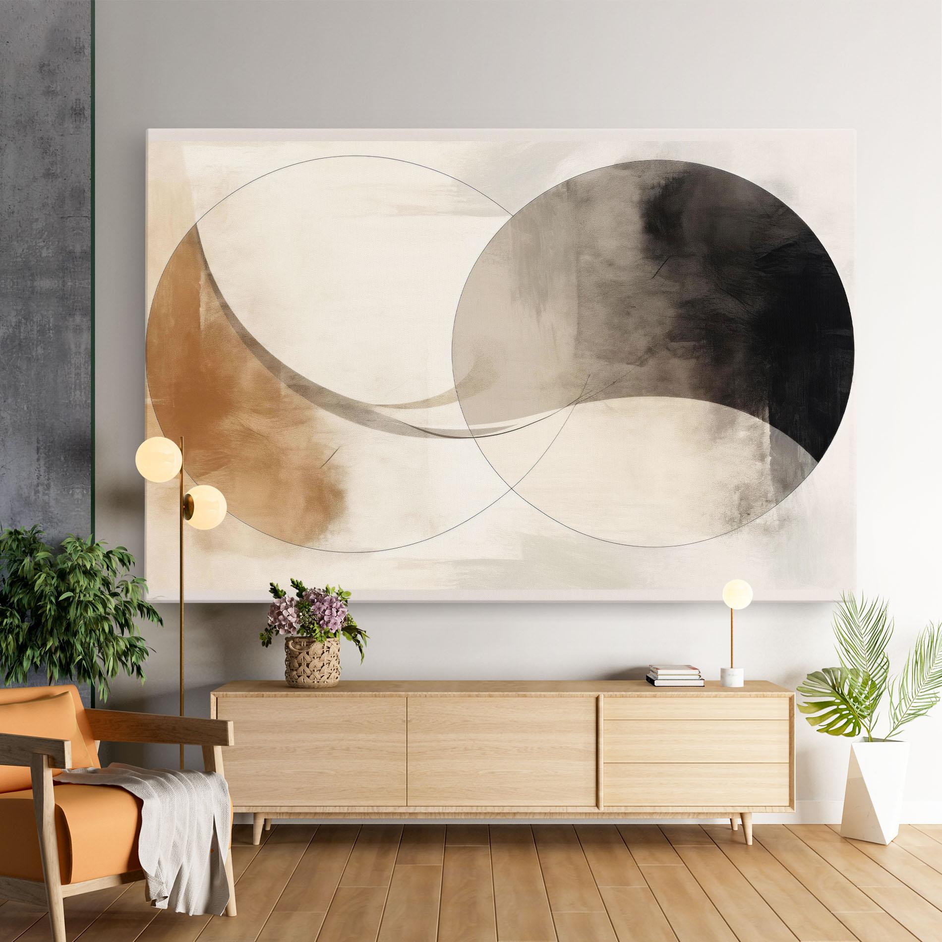 Vászonkép Abstract Circle Painting mockup 9