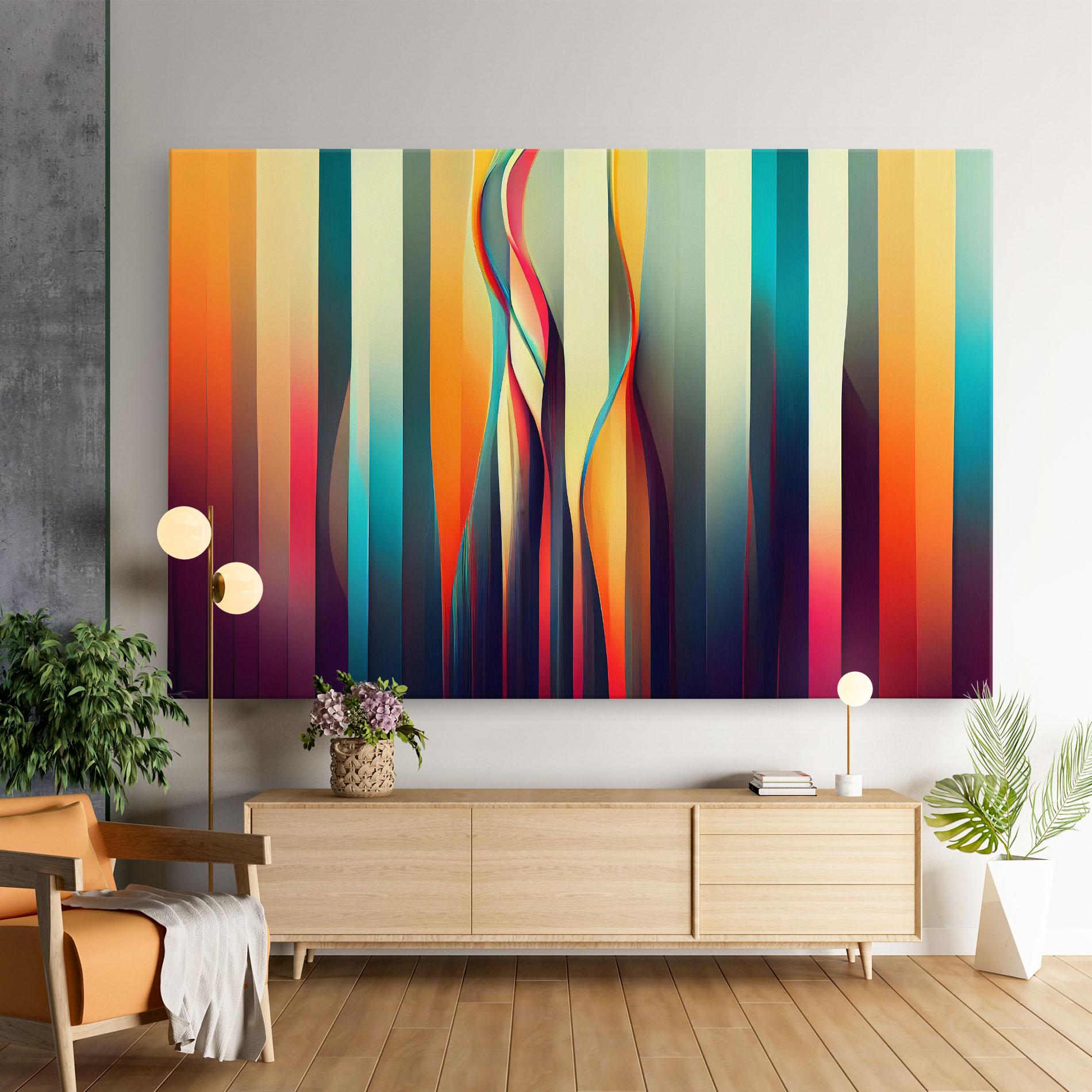 Vászonkép Colorful Geometric Background mockup 9