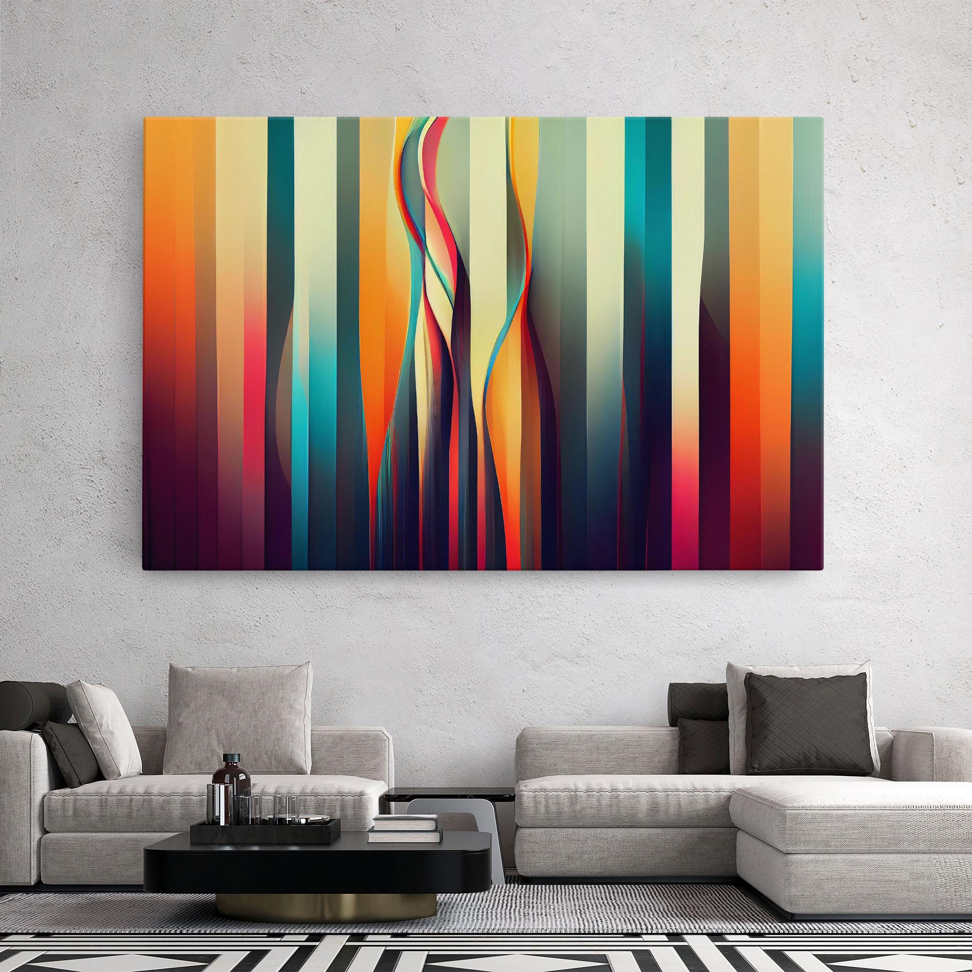 Vászonkép Colorful Geometric Background mockup 2