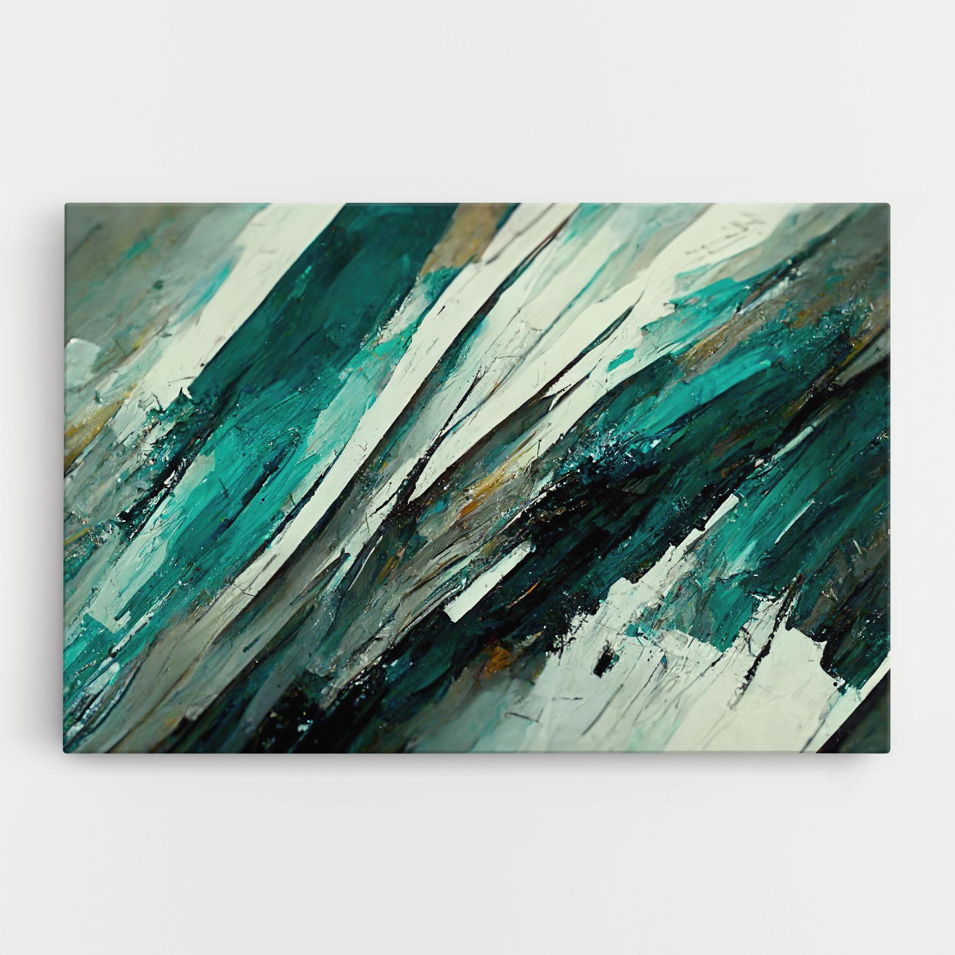 Vászonkép Abstract Green Artwork mockup 0