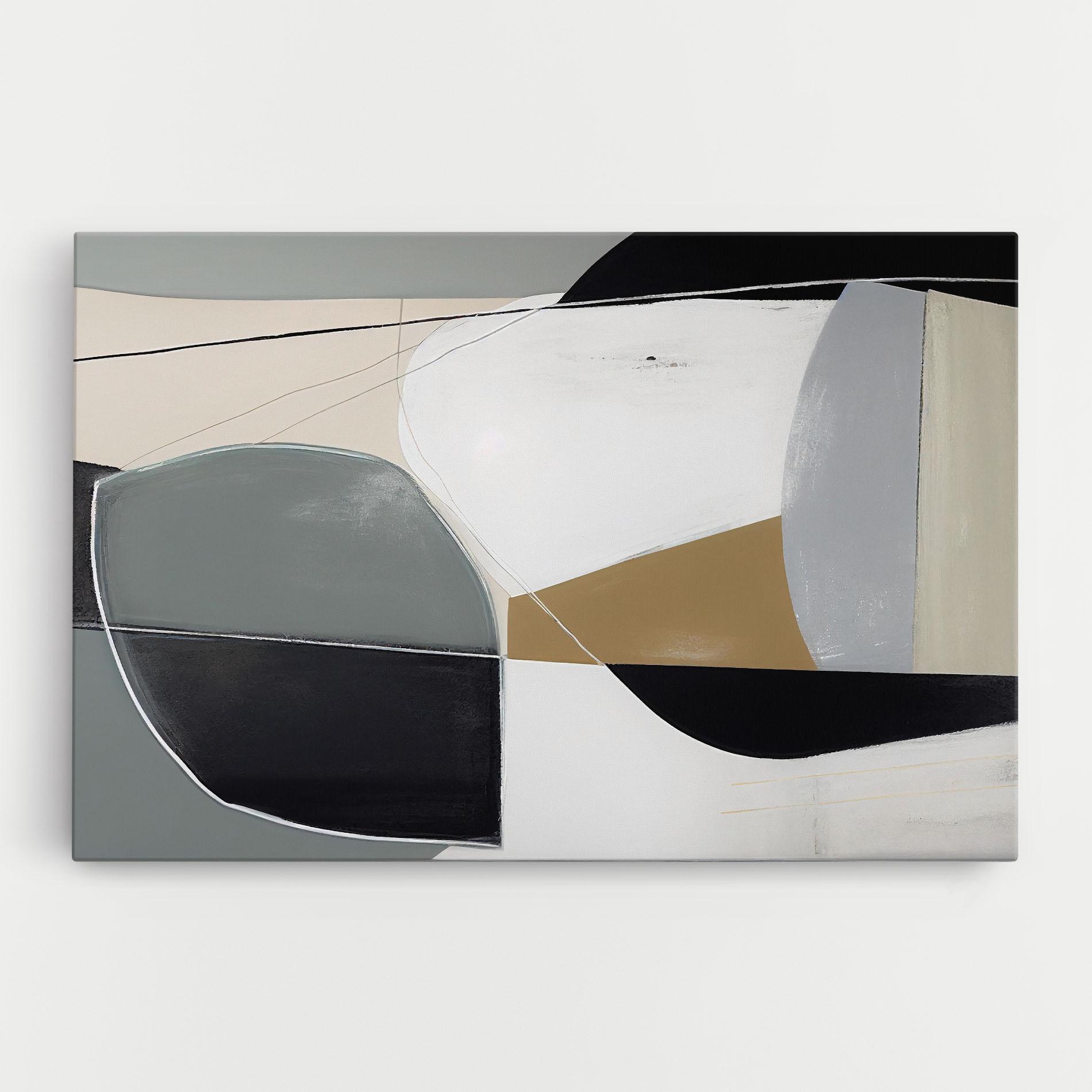 Vászonkép Black Grey Shape mockup 0