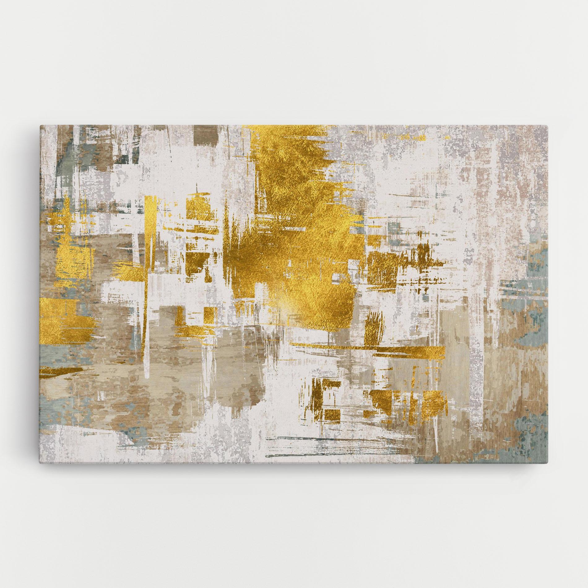 Vászonkép Gold And White Brush mockup 0