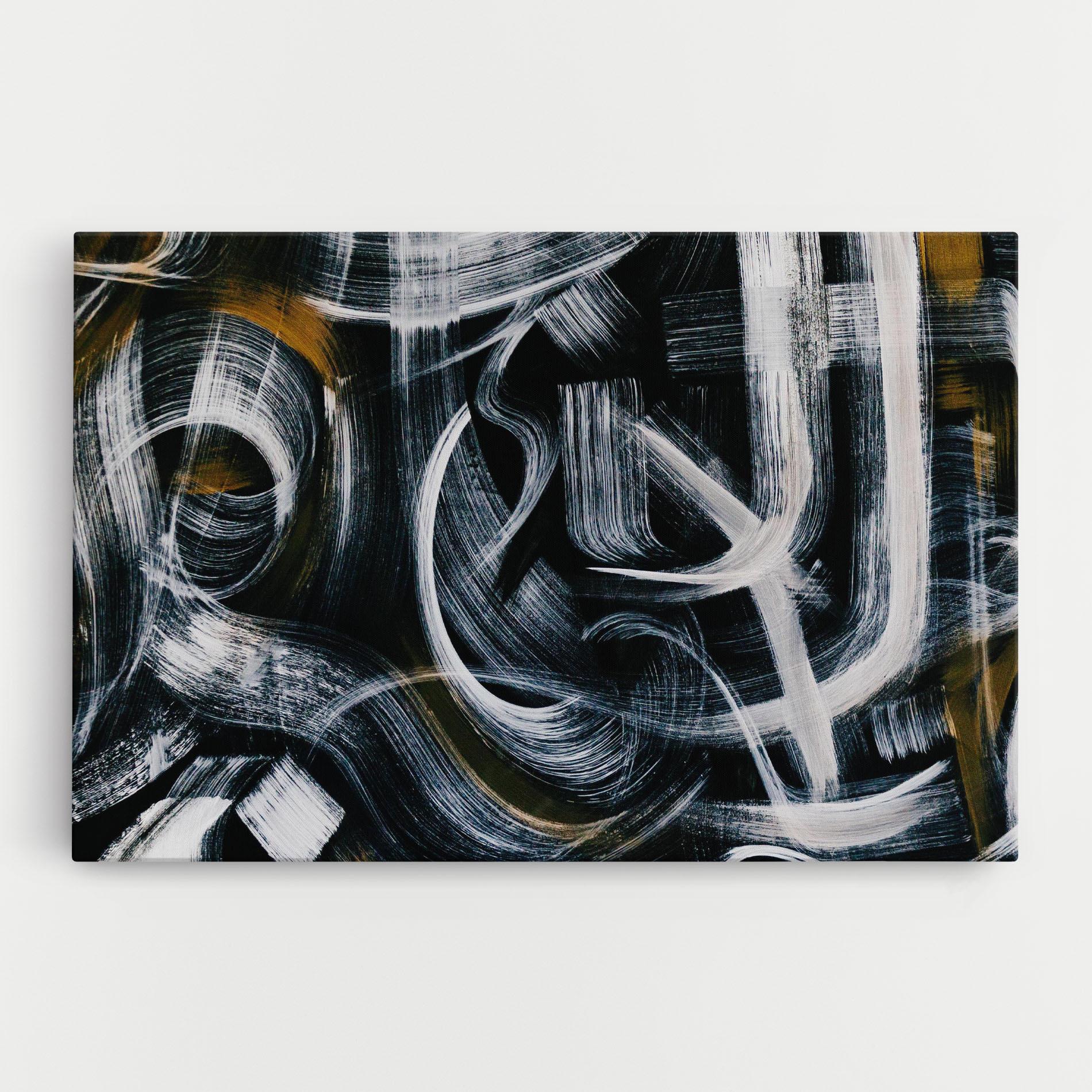 Vászonkép White Brush Lines mockup 0