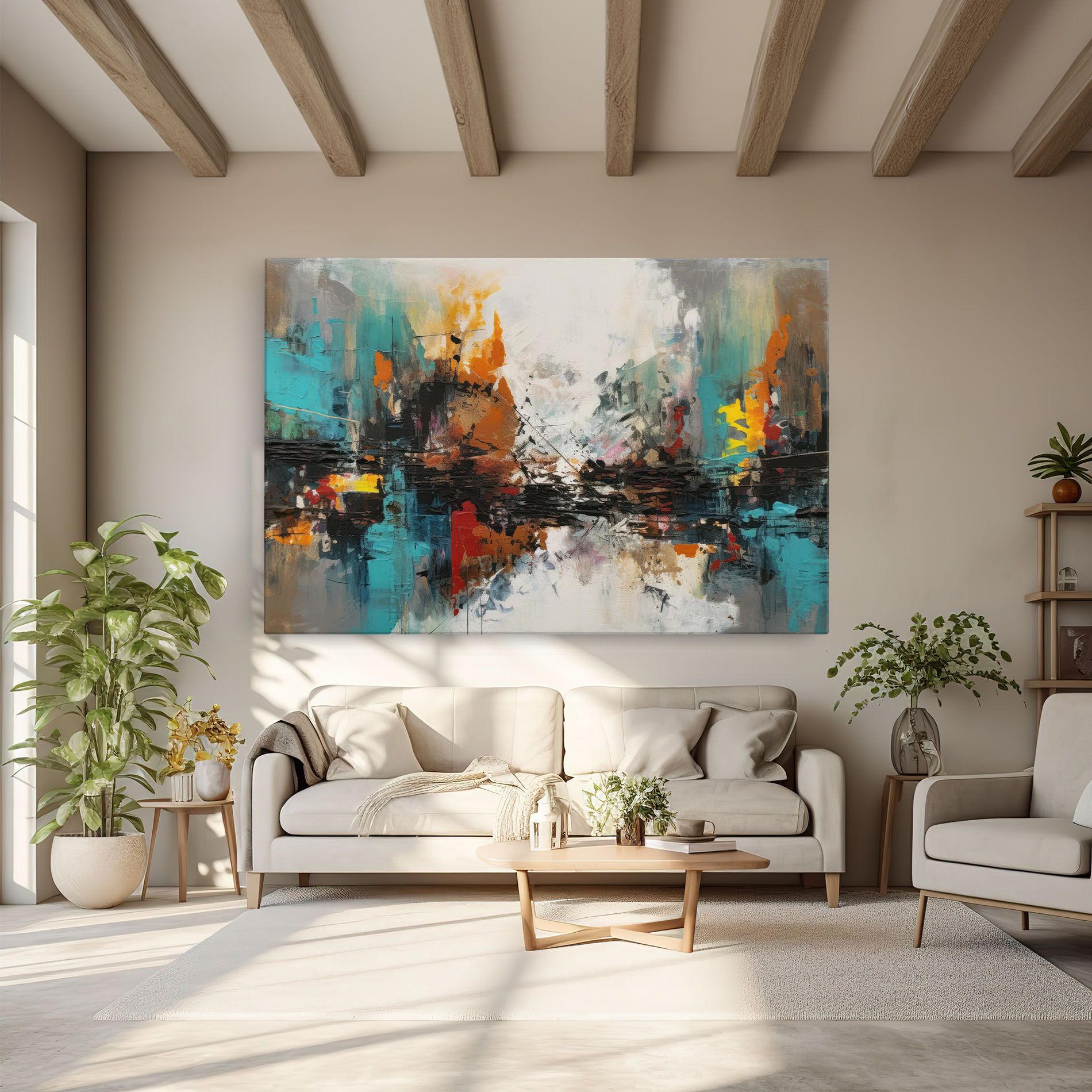 Abstract City Painting mockup 6
