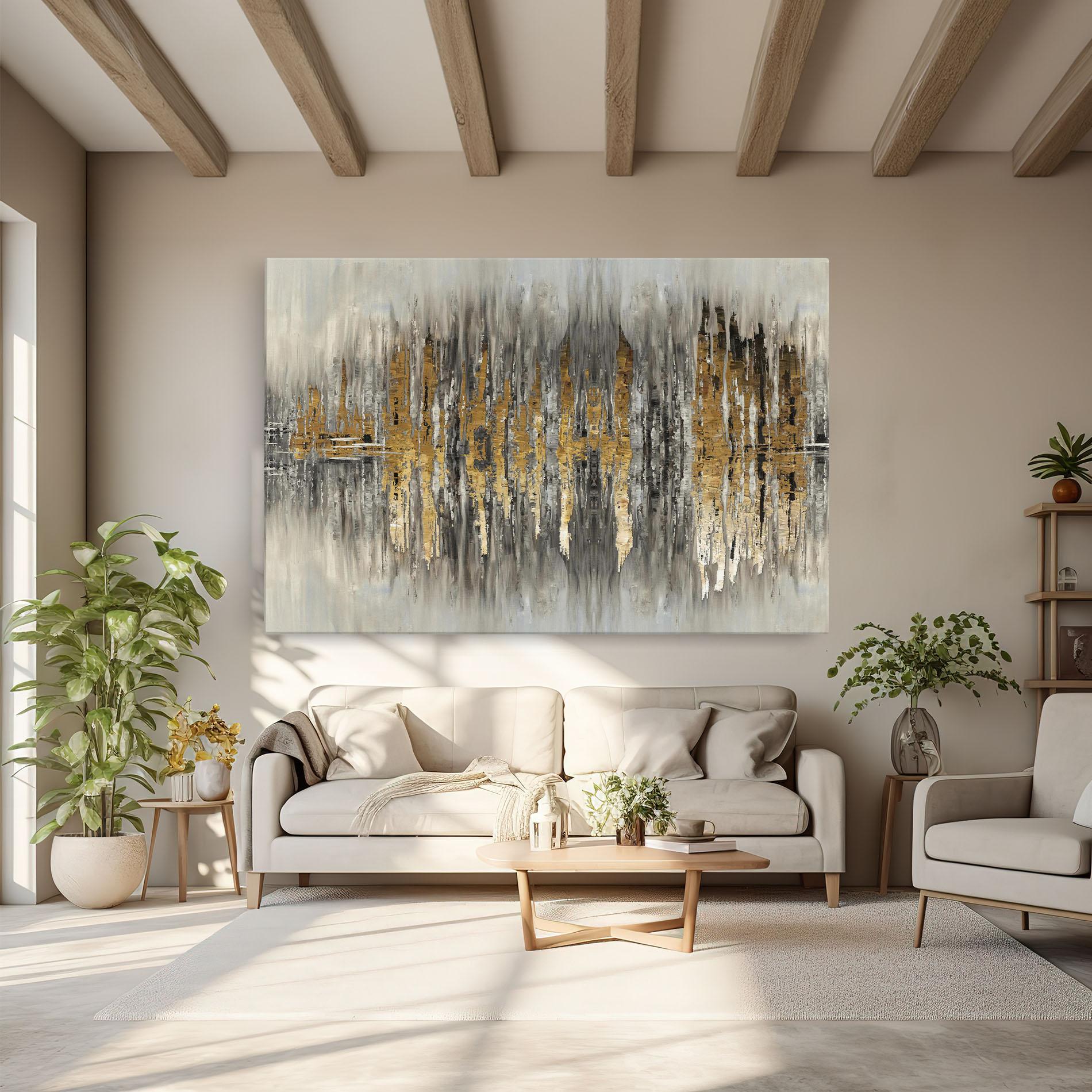 Vászonkép Acrylic Silver Paint mockup 6