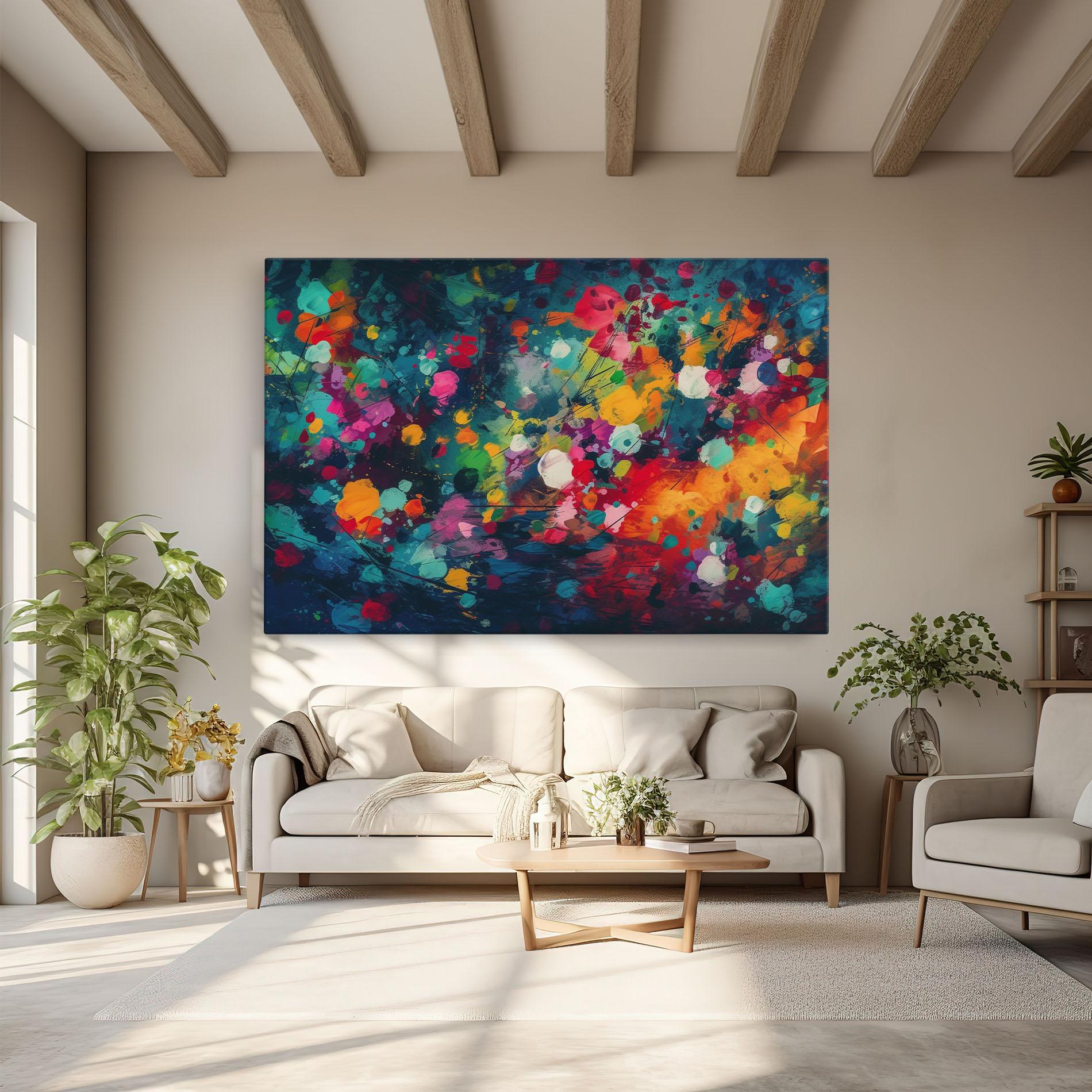 Vászonkép Colors Blue Background mockup 6