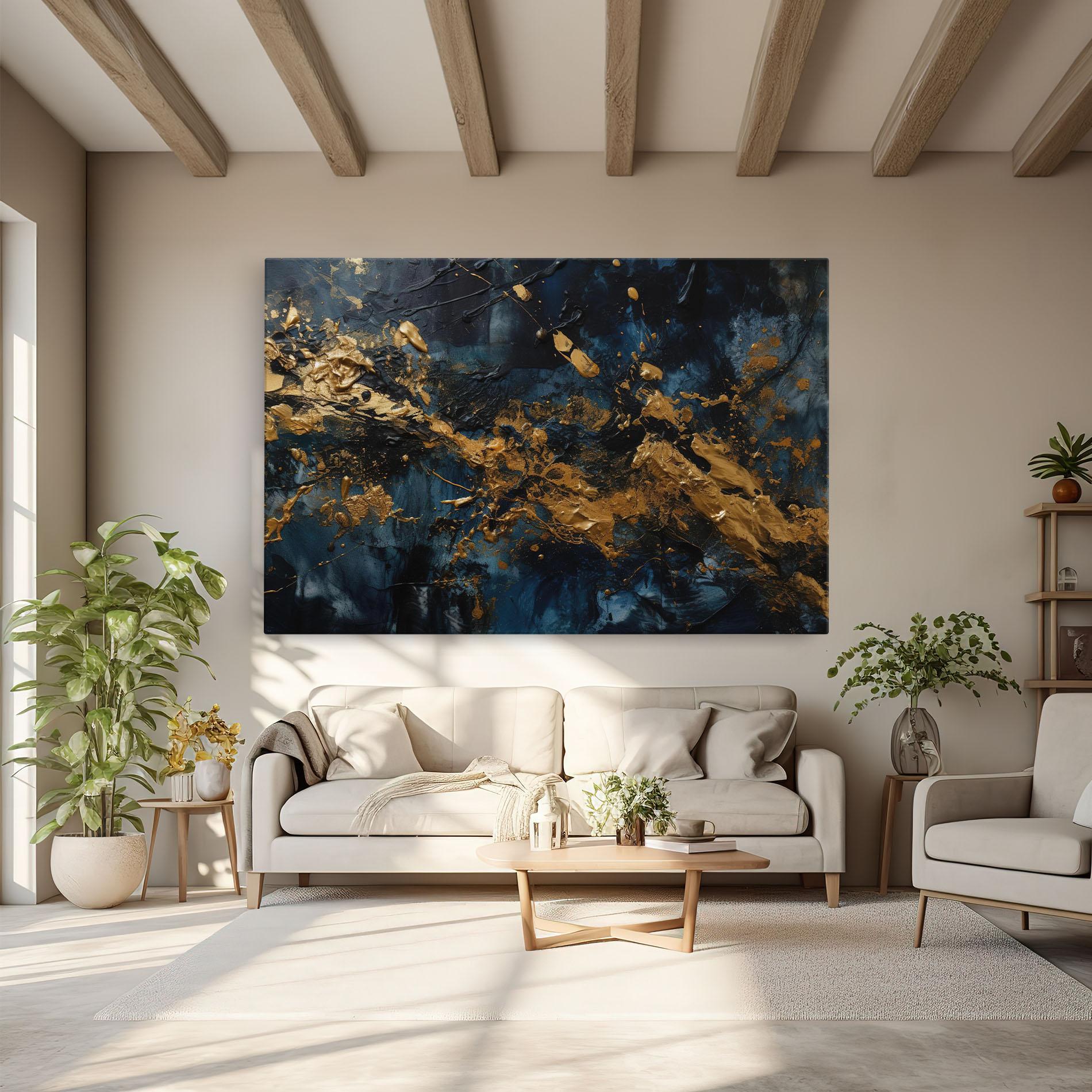 Vászonkép Gold Explosion mockup 6