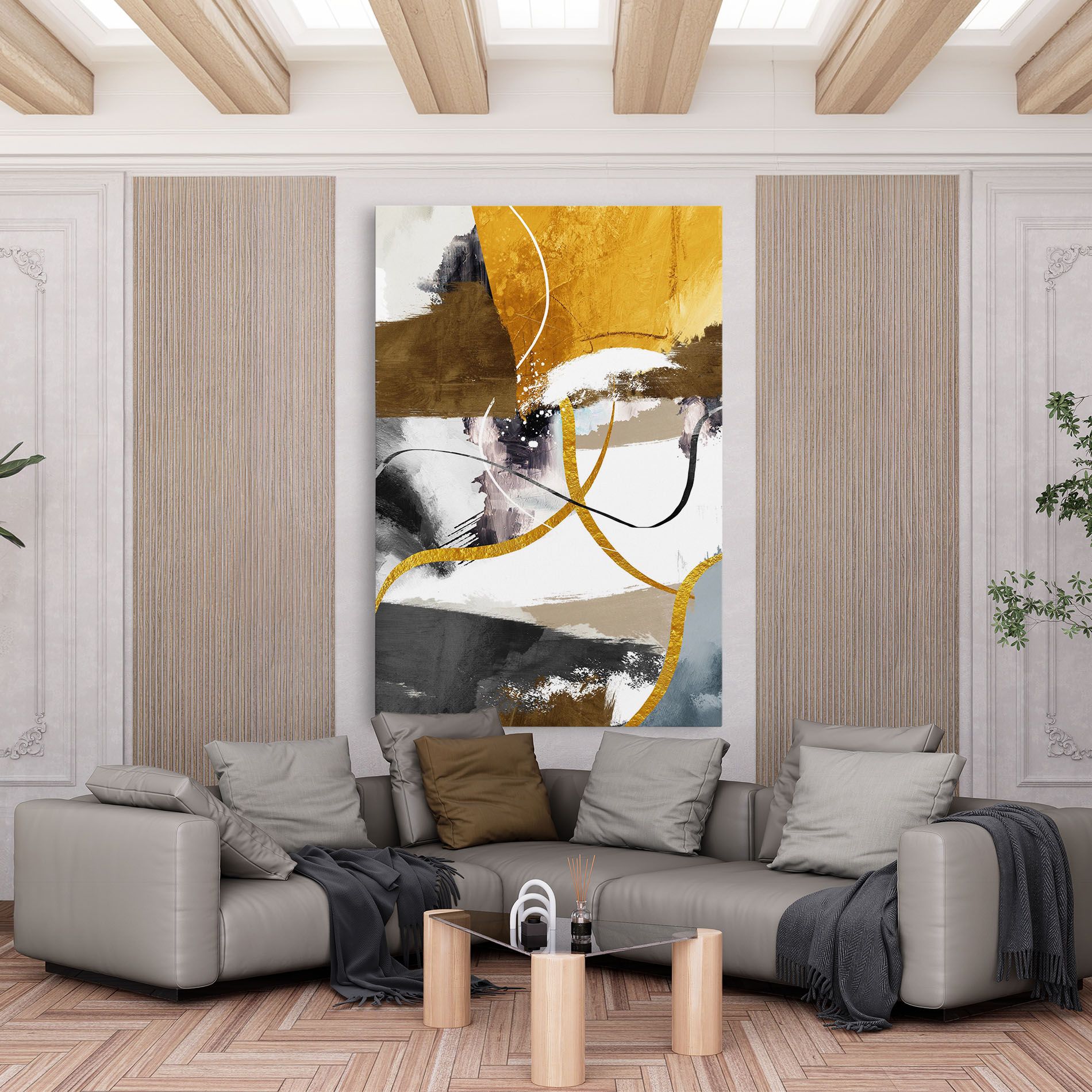 Chaotic Golden Painting mockup 6