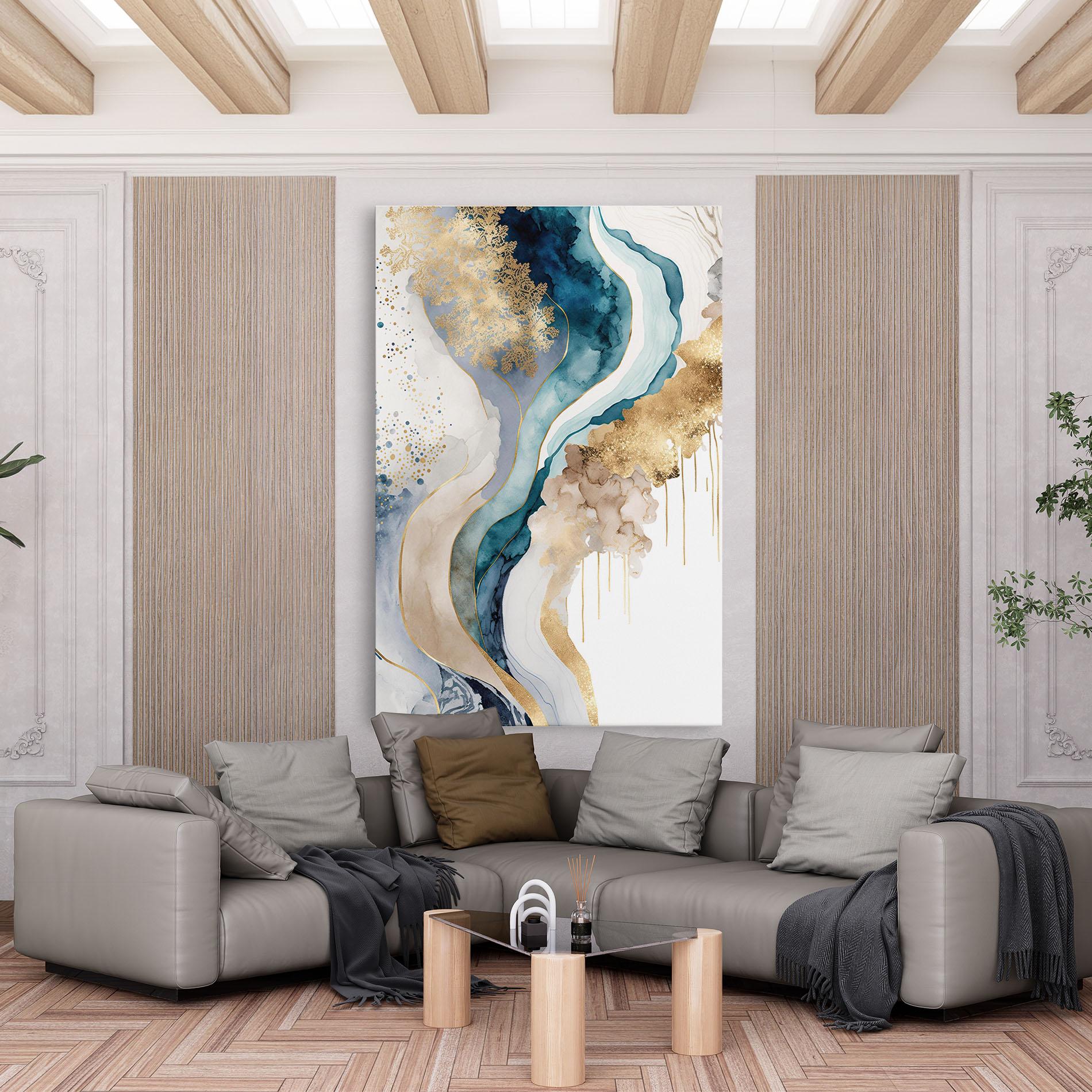 Vászonkép Light Blue Waves mockup 6